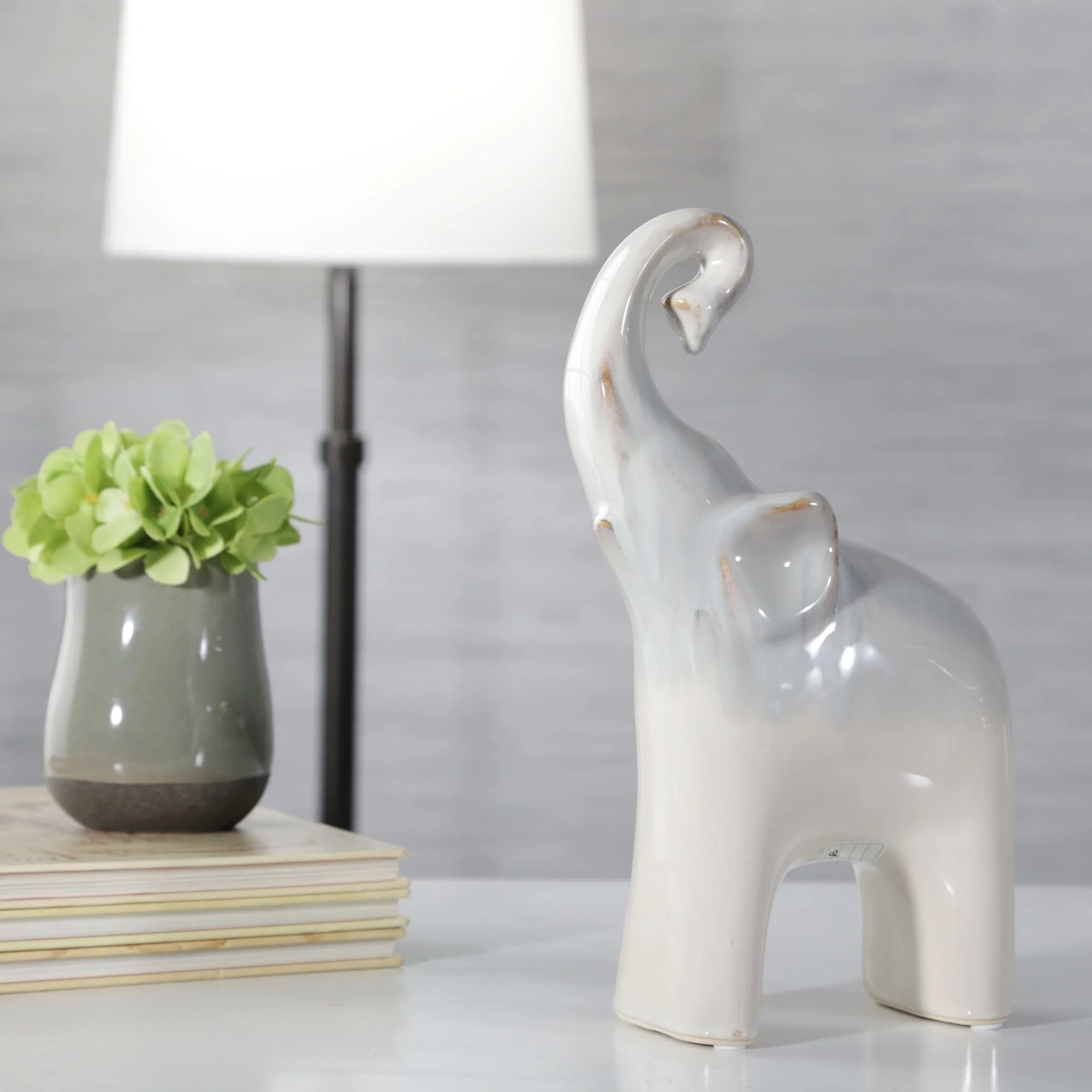 Ceramic 6x11"  Elephant, Cream - Image 8