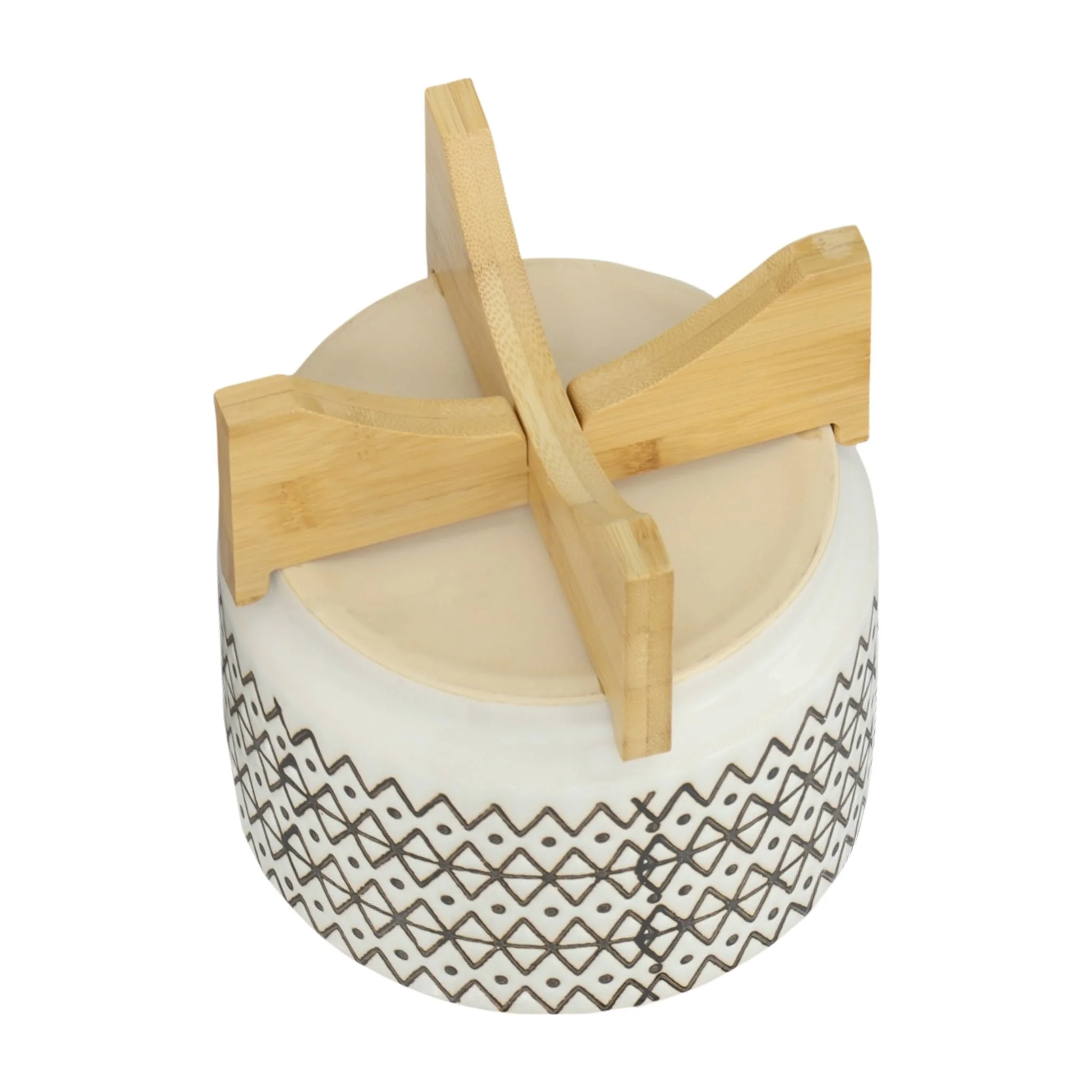 Ceramic 7" Abstract Planter On Stand, Ivory - Image 6