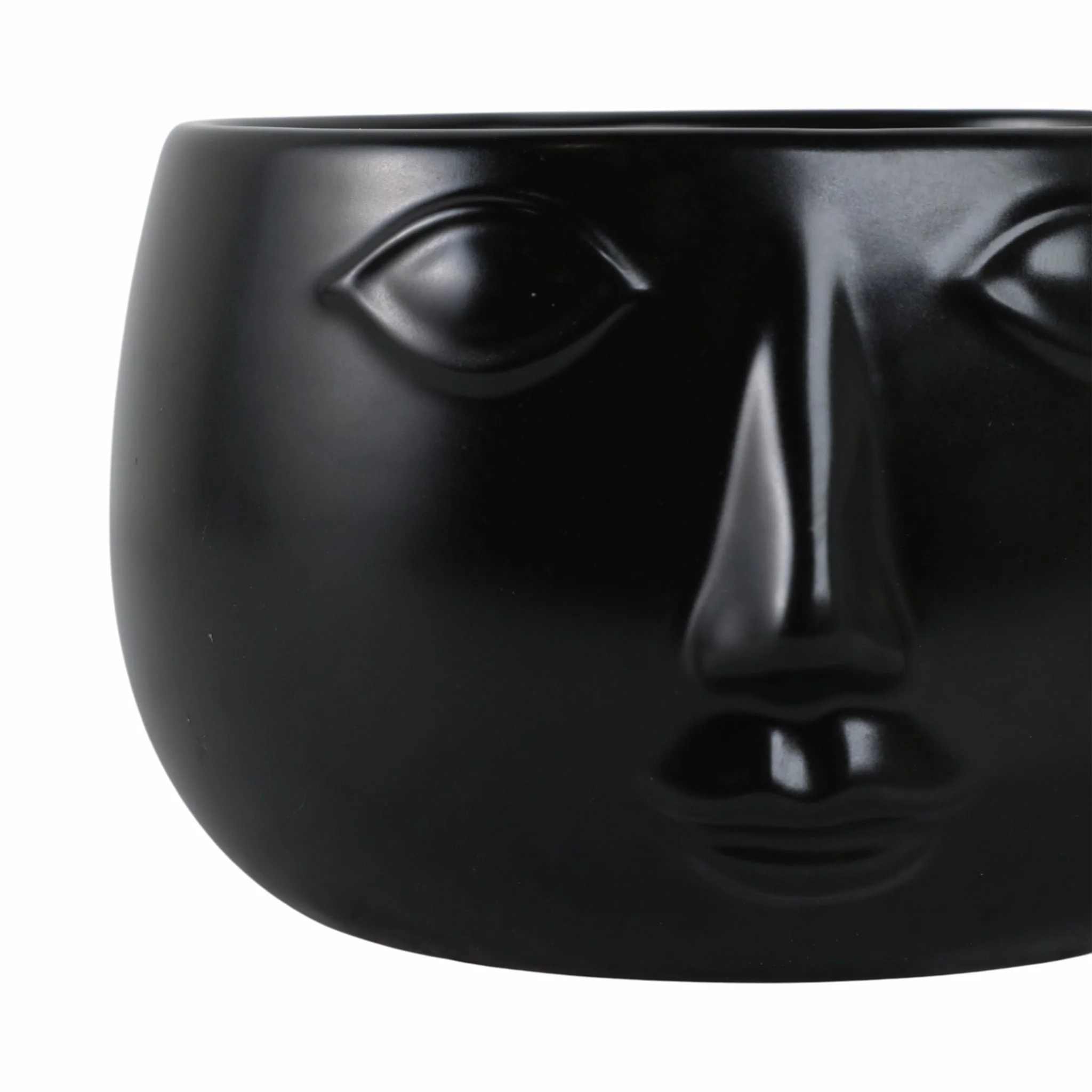 Ceramic 7" Face Planter, Matte Black - Image 5