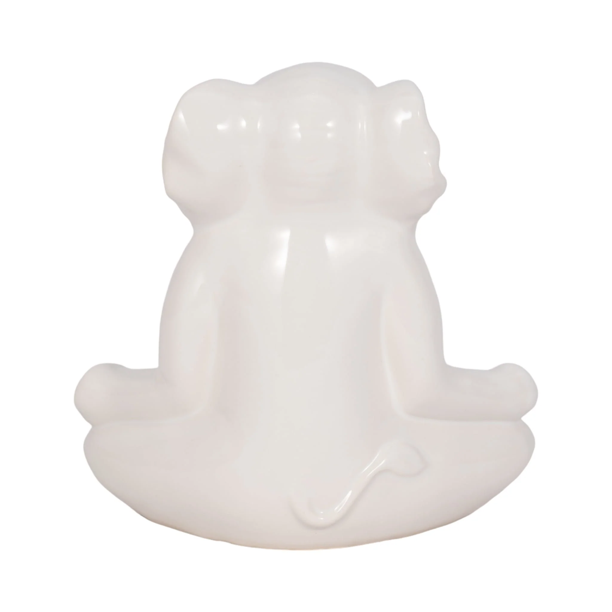 Ceramic 7" Yoga Elephant, White - Image 4