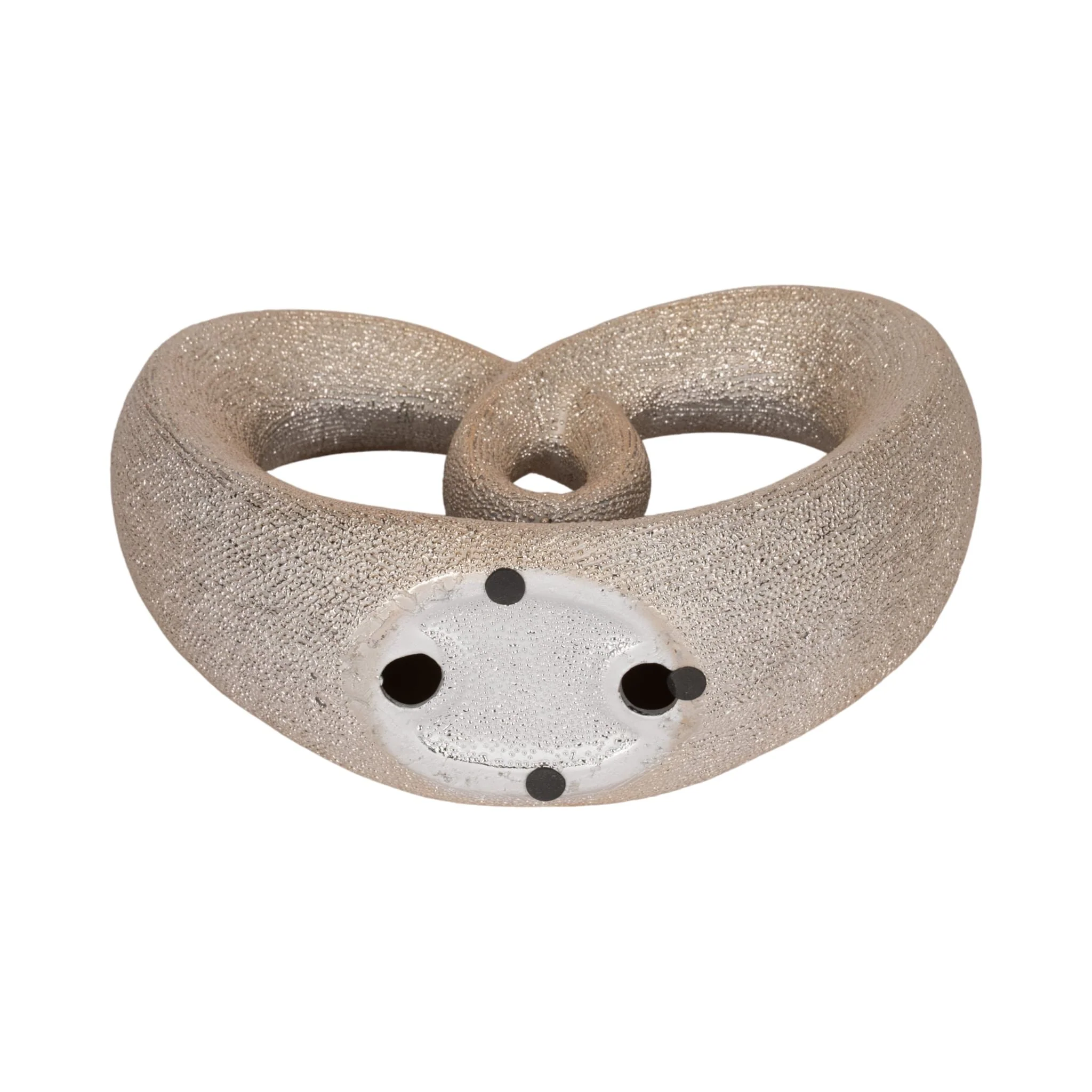 Ceramic 8" Beaded Heart Accent, Champange - Image 6