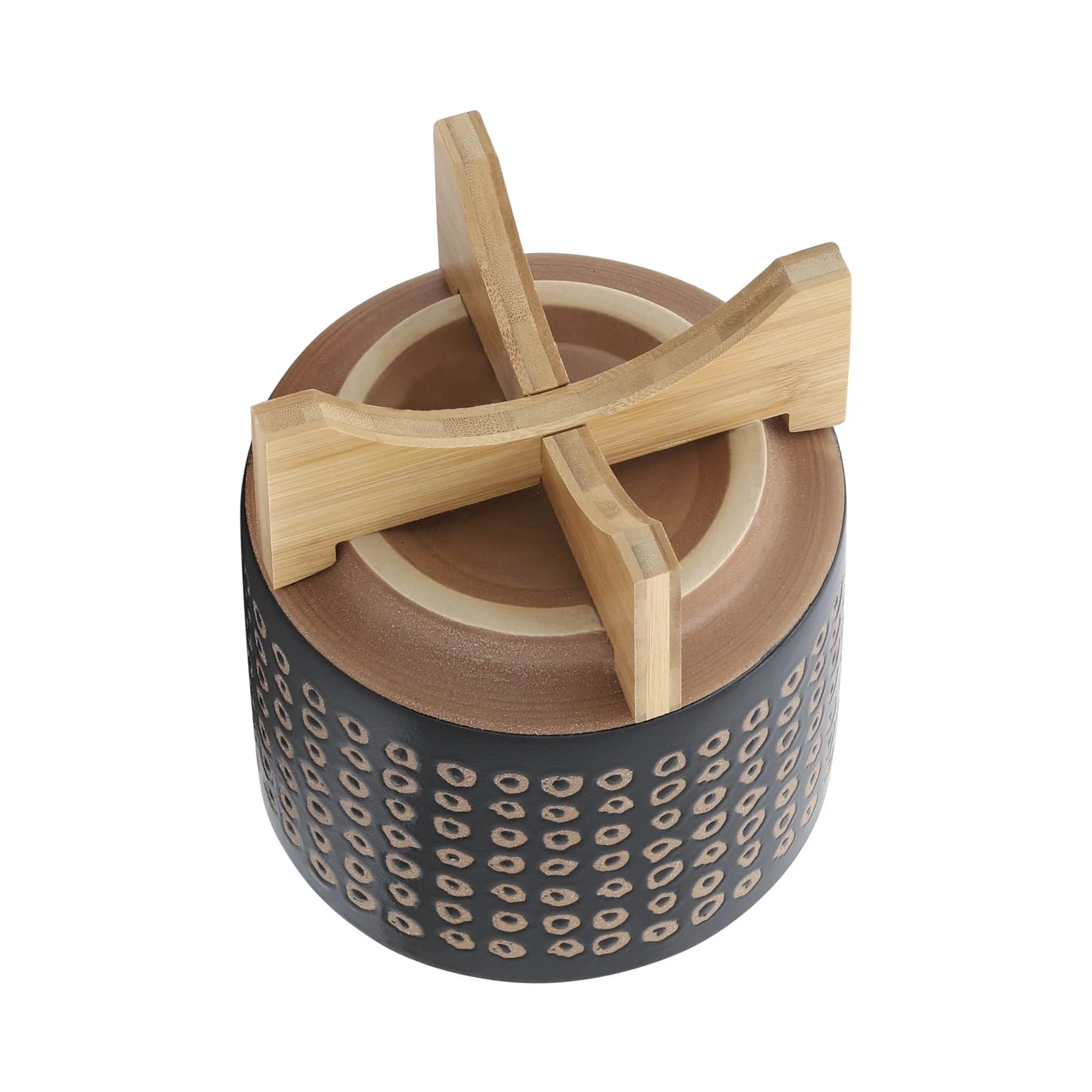 Ceramic 8" Planter On Stand, Brown - Image 5