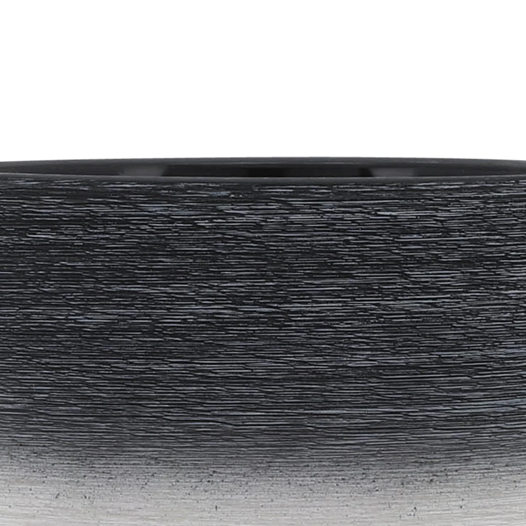 Ceramic 8" Planter On Wooden Stand, Gray - Image 6
