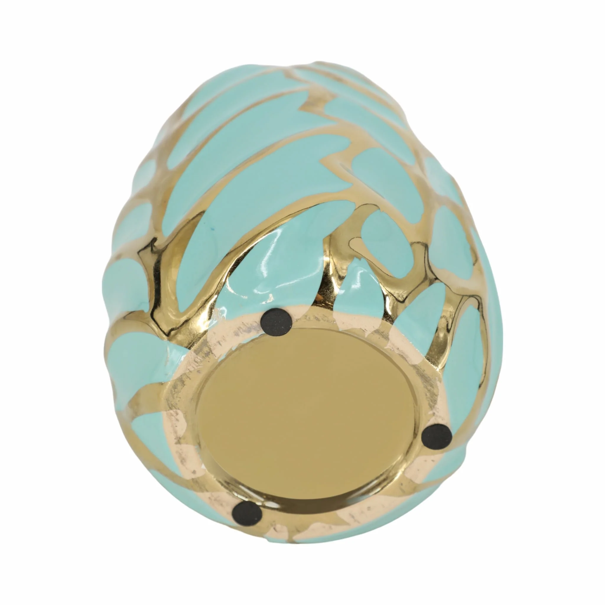 Ceramic 8"h Leaf Vase, Green - Image 7