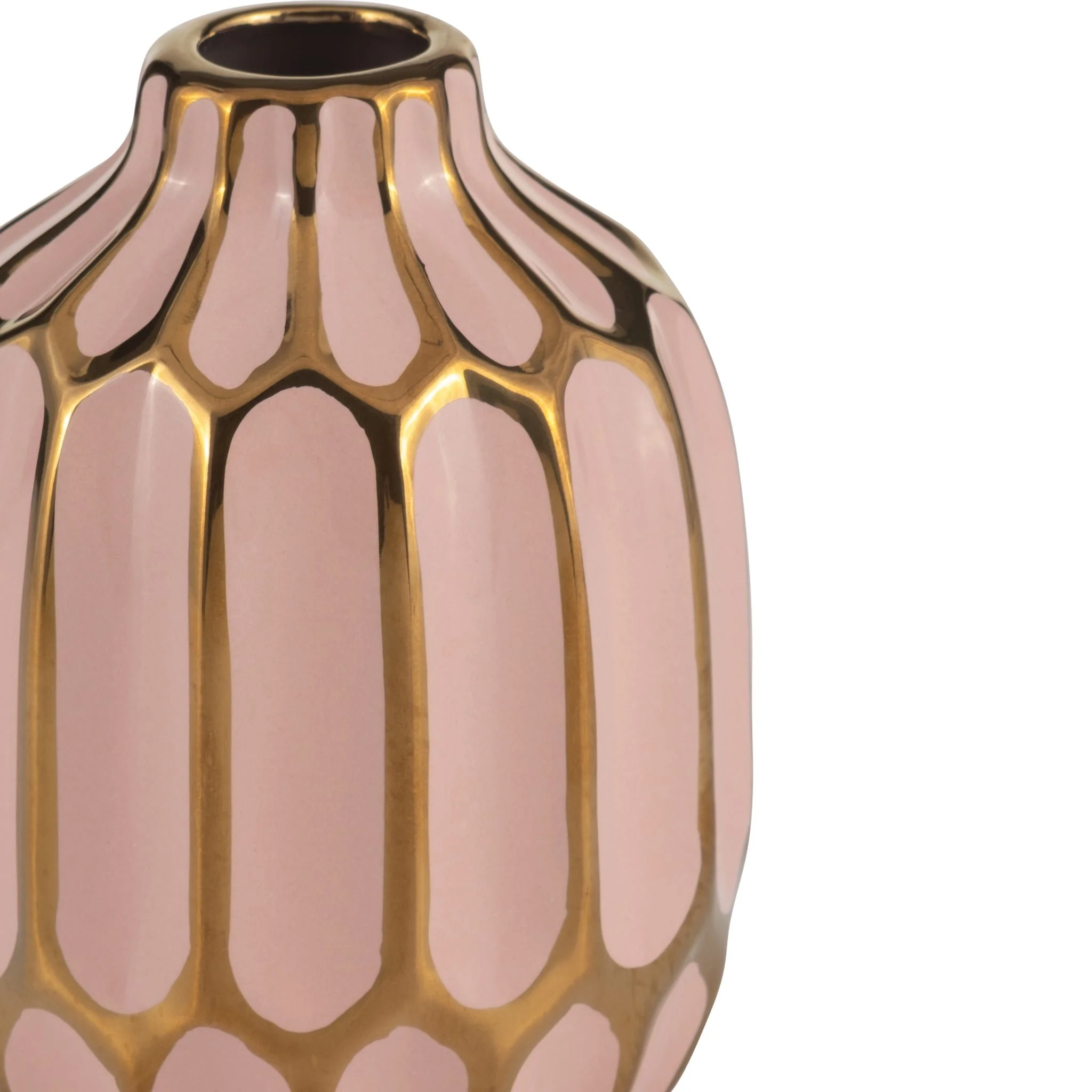 Ceramic Vase, 5"h, S/2, Blush/yellow - Image 4