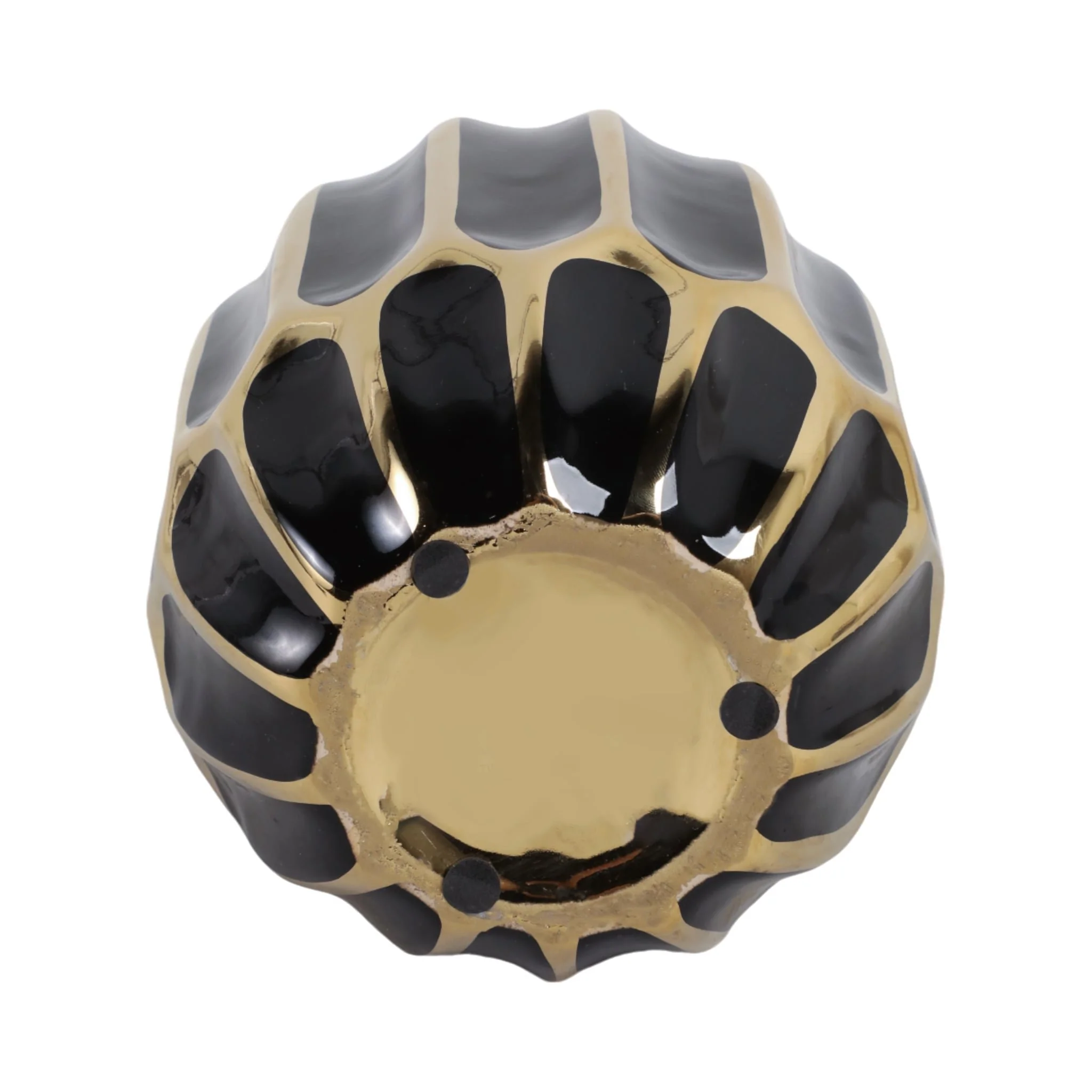 Ceramic Vase 8", Black/gold - Image 7