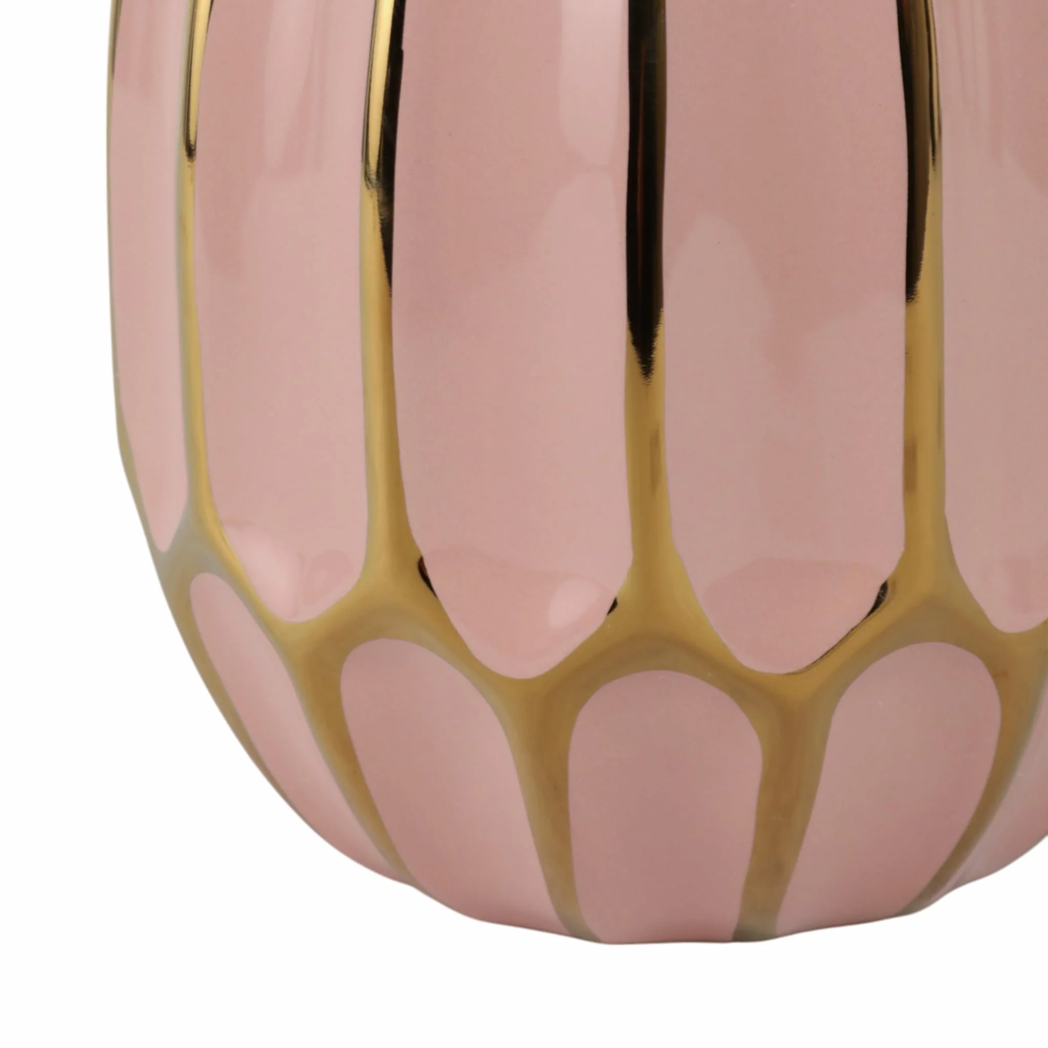Ceramic Vase 8", Blush/gold - Image 5