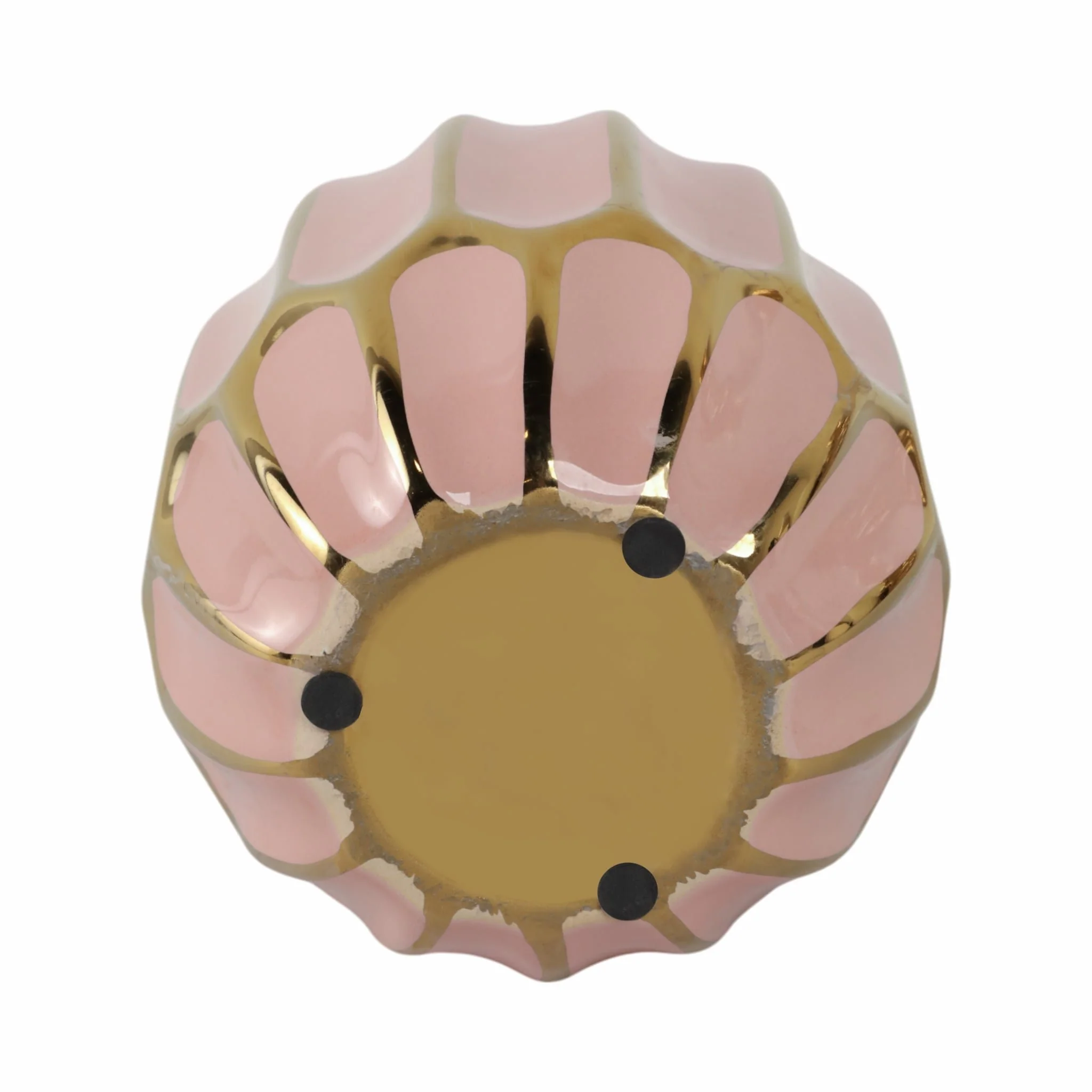 Ceramic Vase 8", Blush/gold - Image 7
