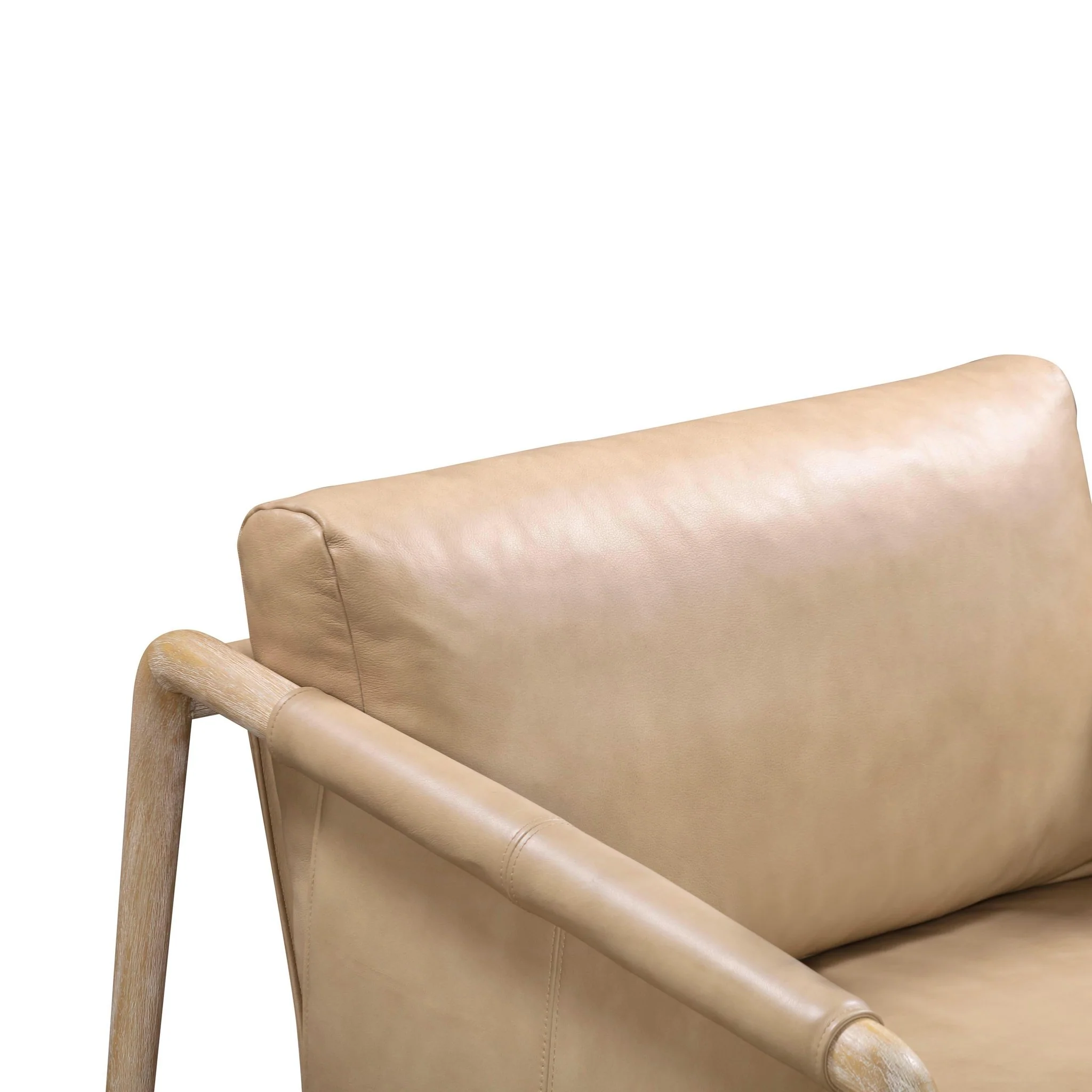 Chakka Tan Genuine Leather Accent Chair - Image 5