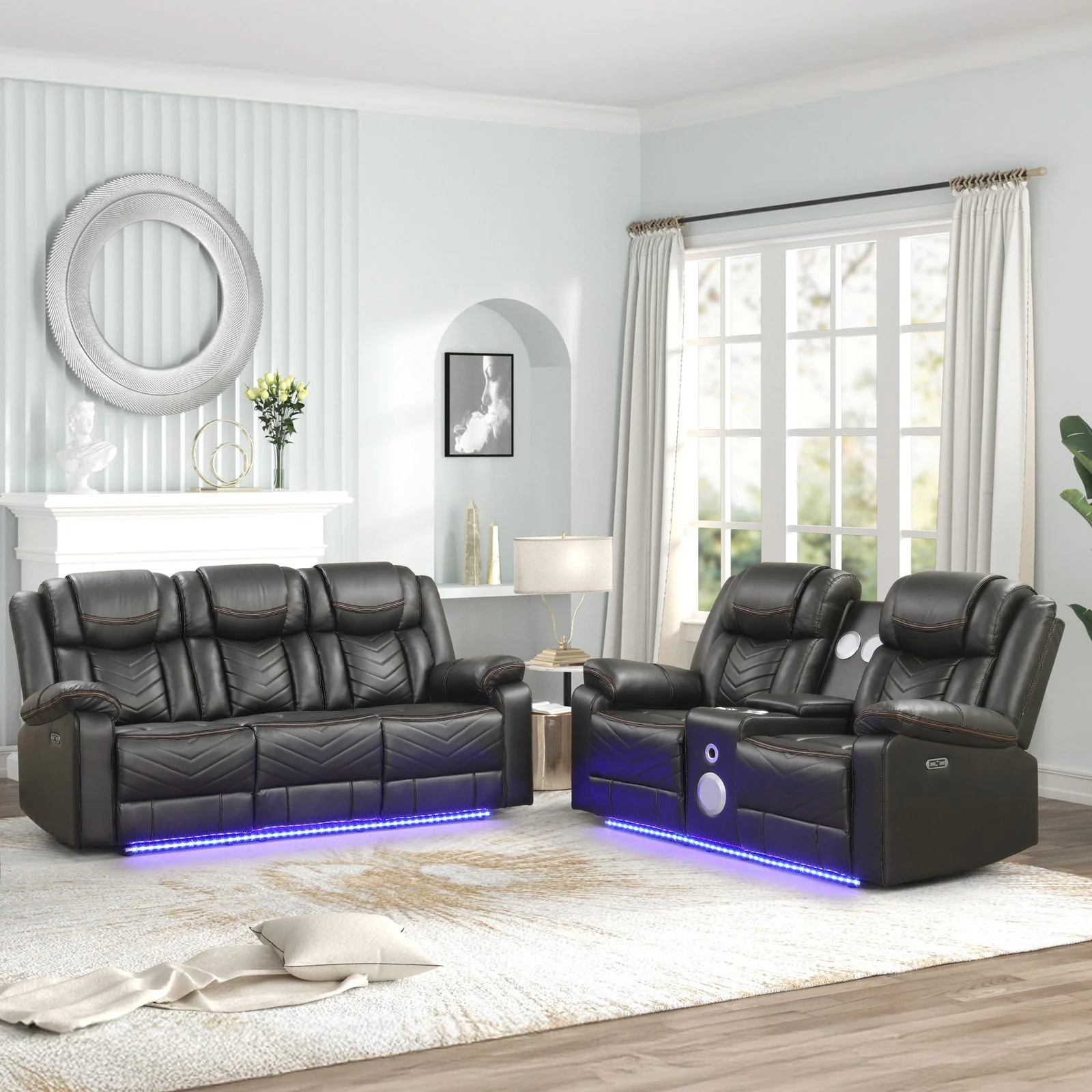 Challenger 2PC Living Room Set Gray - Image 10