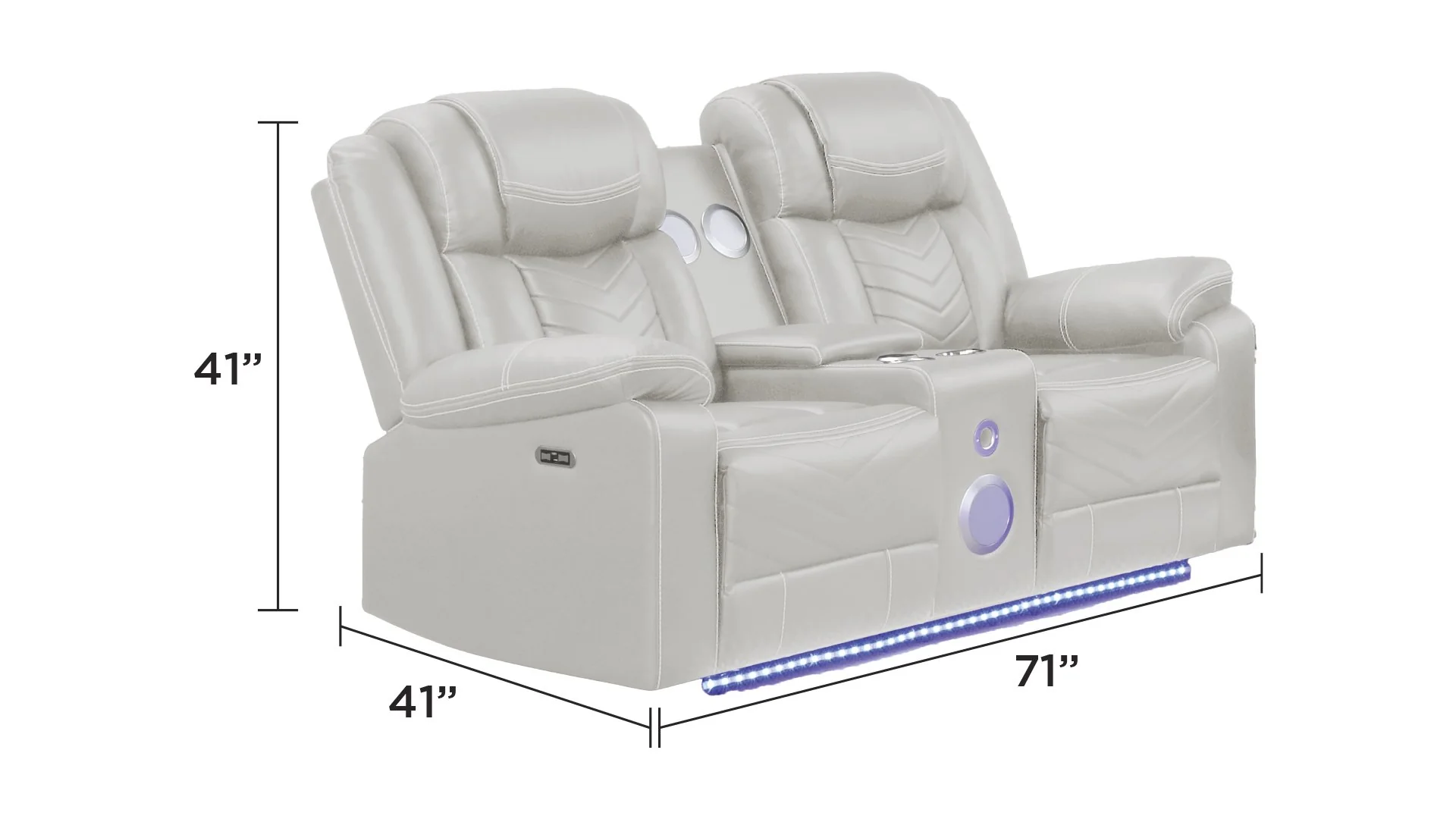 Challenger 2PC Living Room Set Ice - Image 8