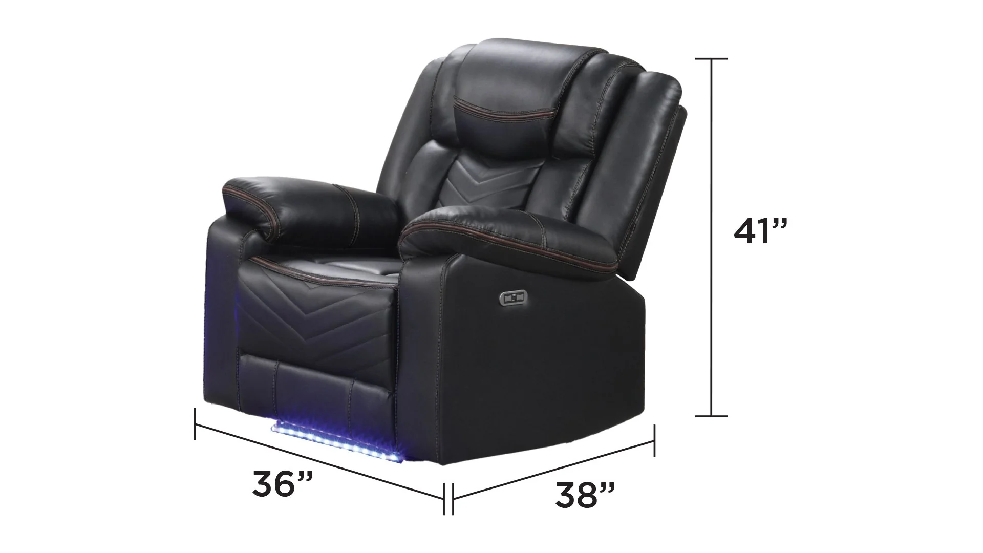 Challenger Recliner Black - Image 5