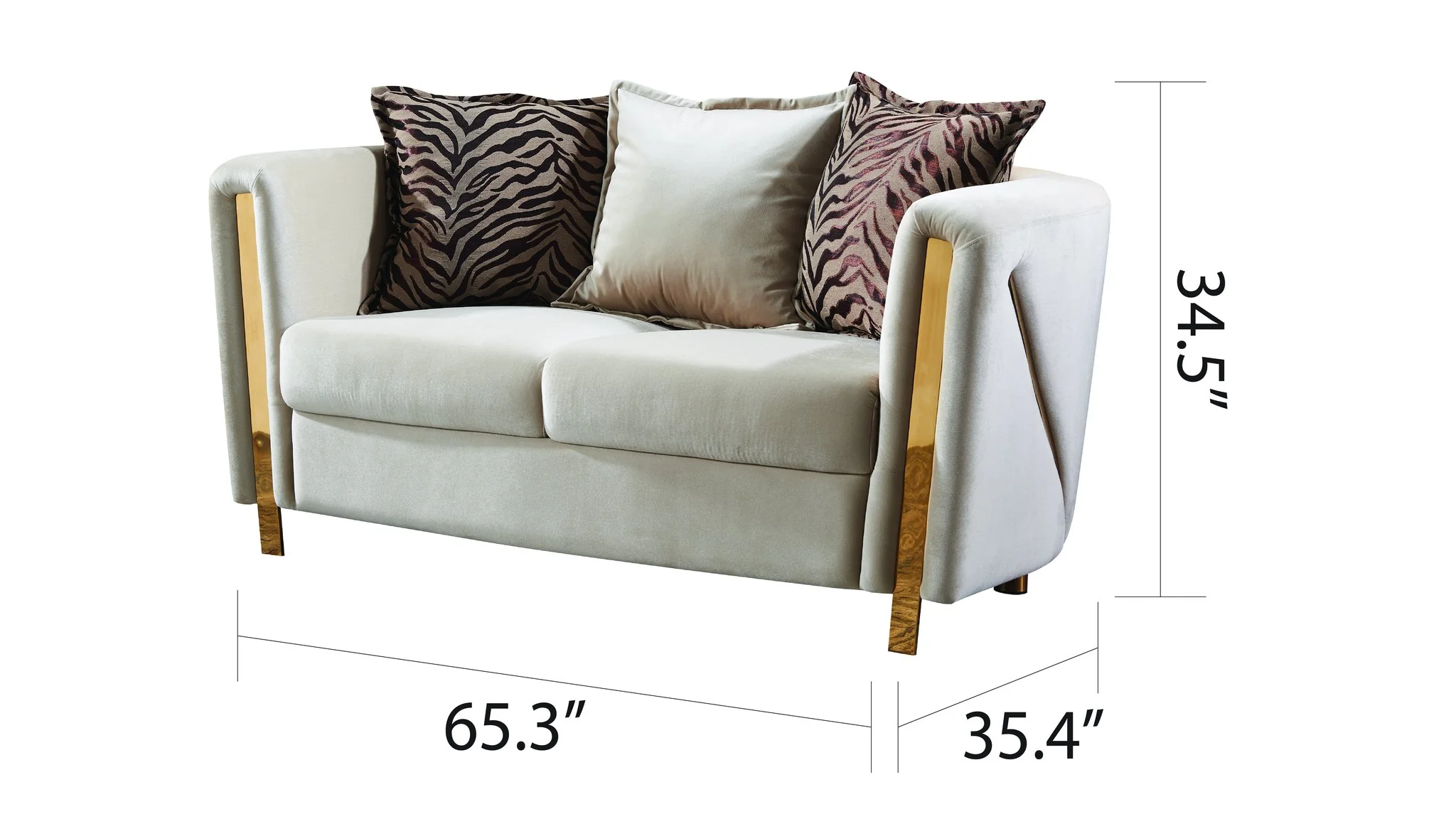 Chanelle 2PC Living Room Set Beige - Image 7