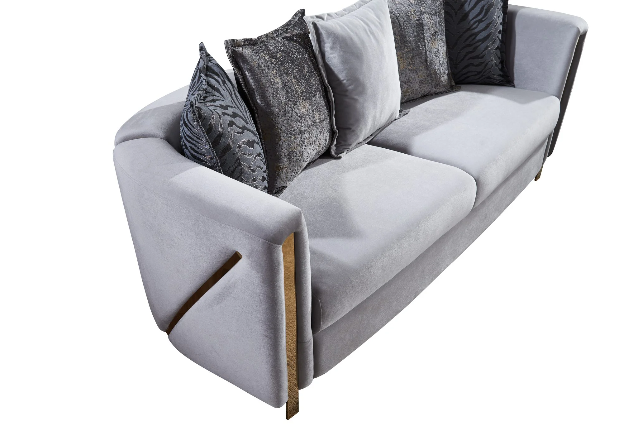Chanelle 2PC Living Room Set Gray - Image 4