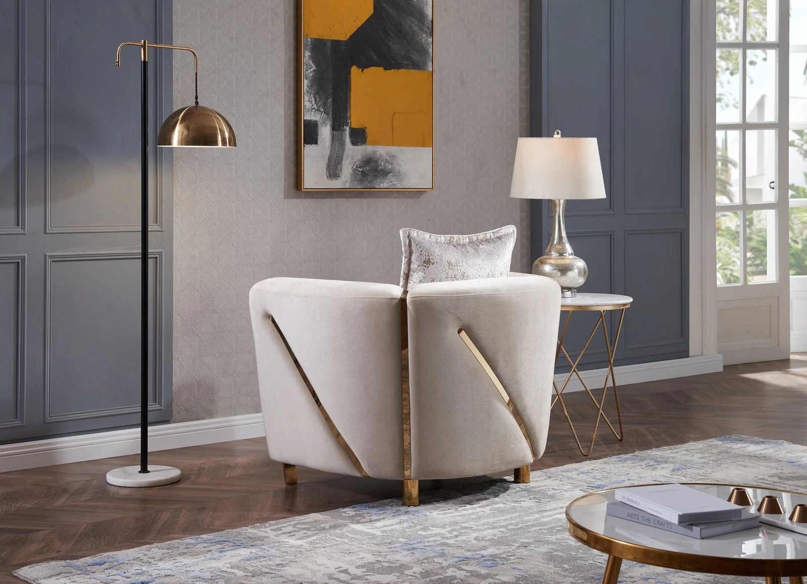 Chanelle Chair Beige - Image 3