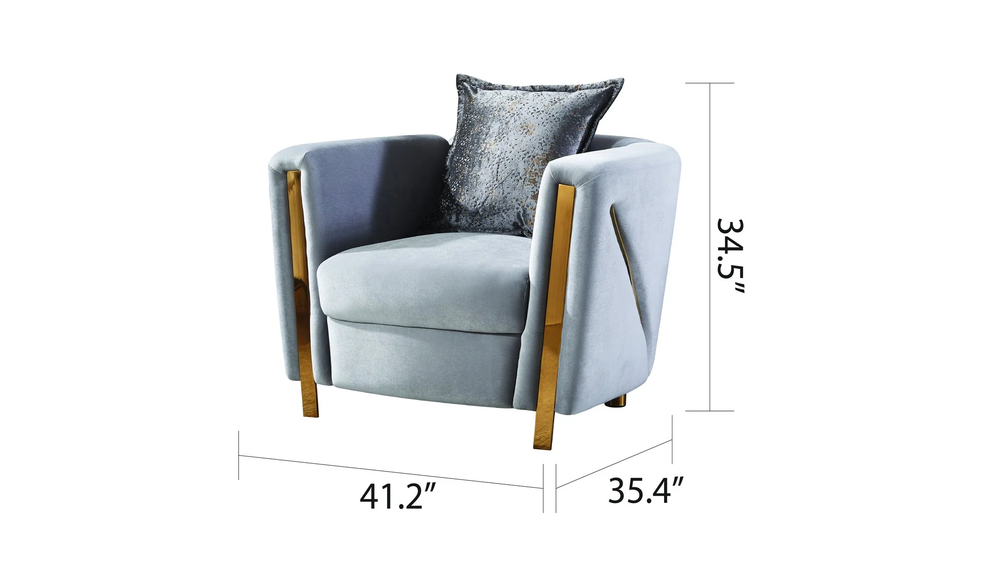 Chanelle Chair Gray - Image 2