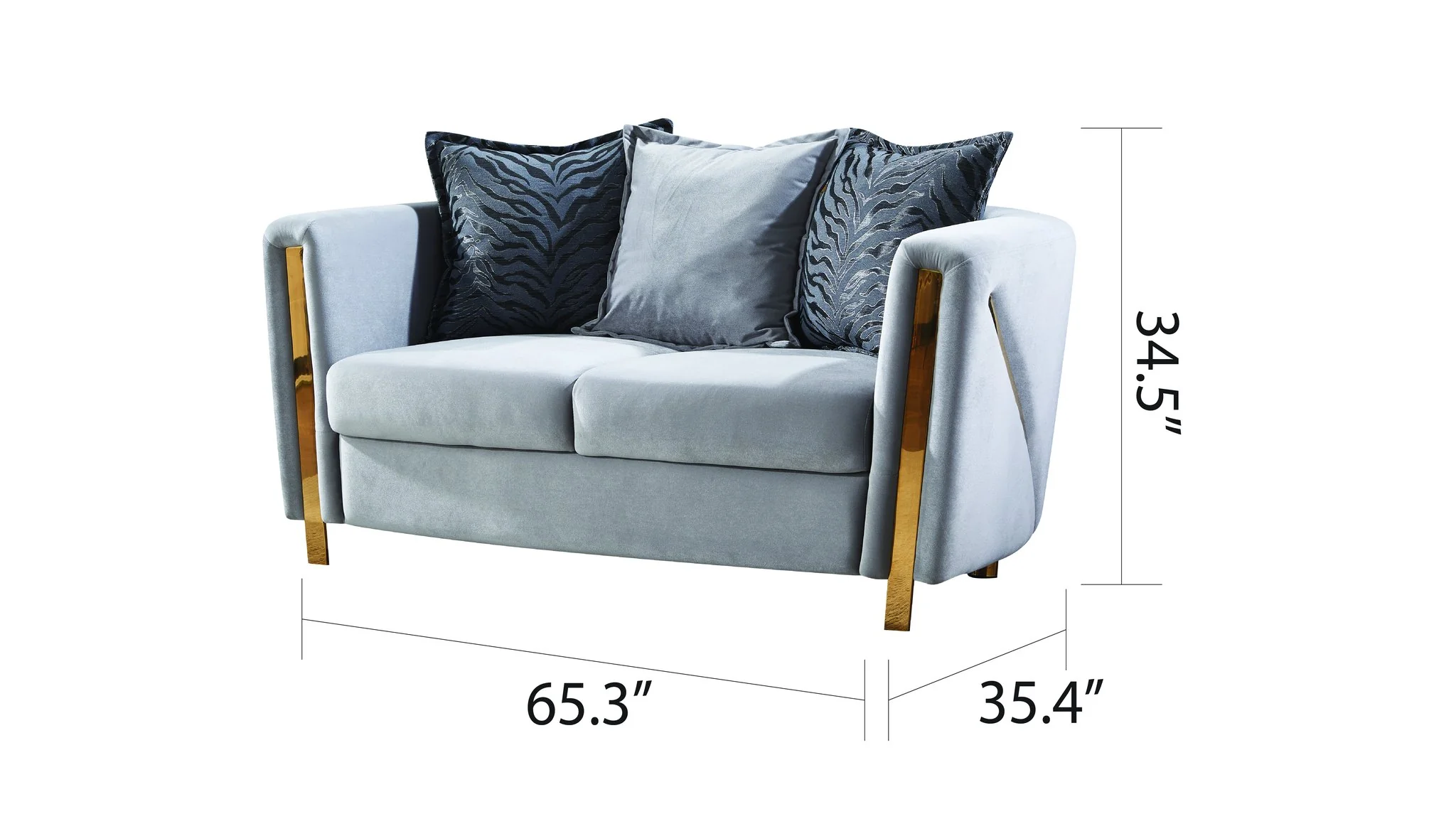 Chanelle Loveseat Gray - Image 2