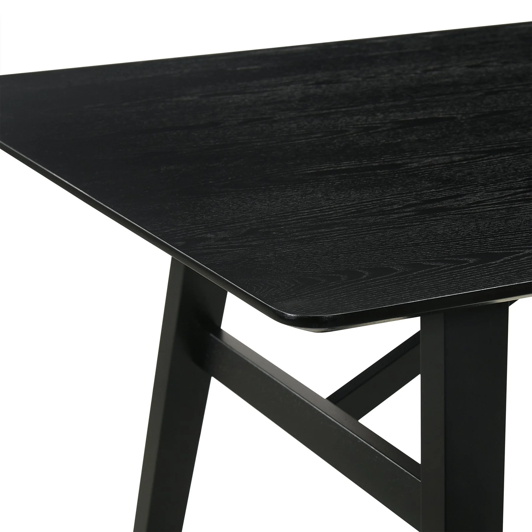 Channell Wood Dining Table in Black Finish - Image 4