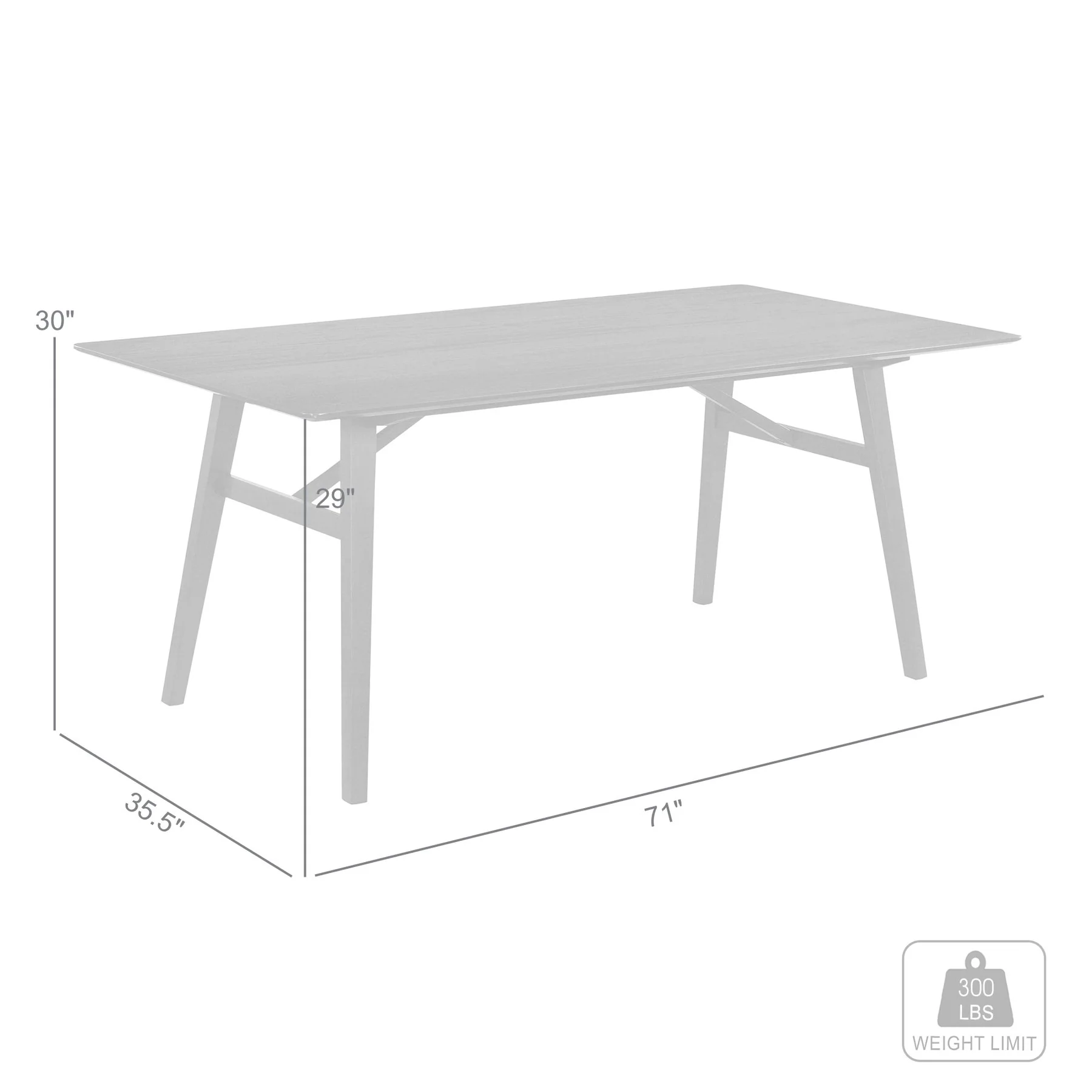 Channell Wood Dining Table in Black Finish - Image 6