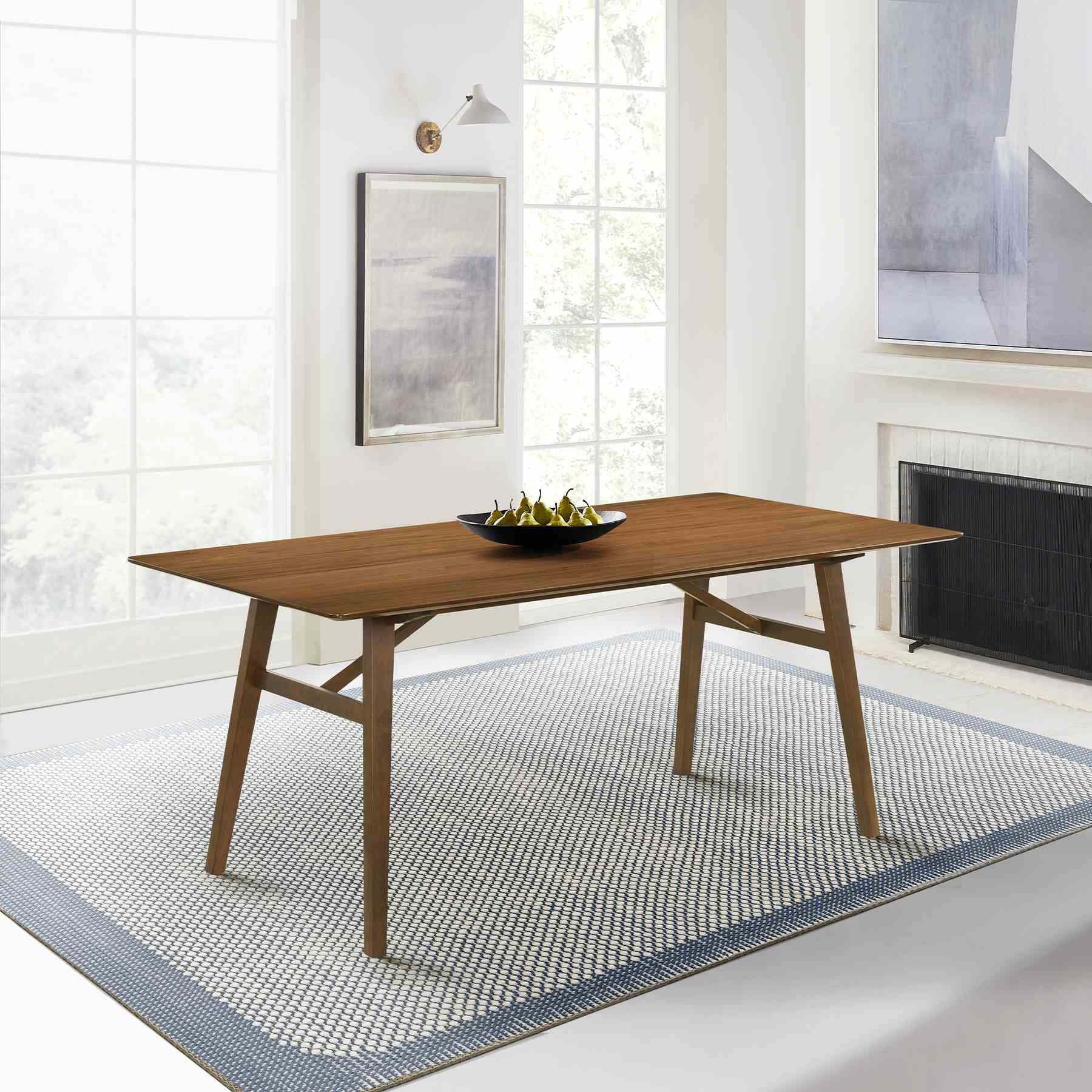 Channell Wood Dining Table in Walnut Finish - Image 7