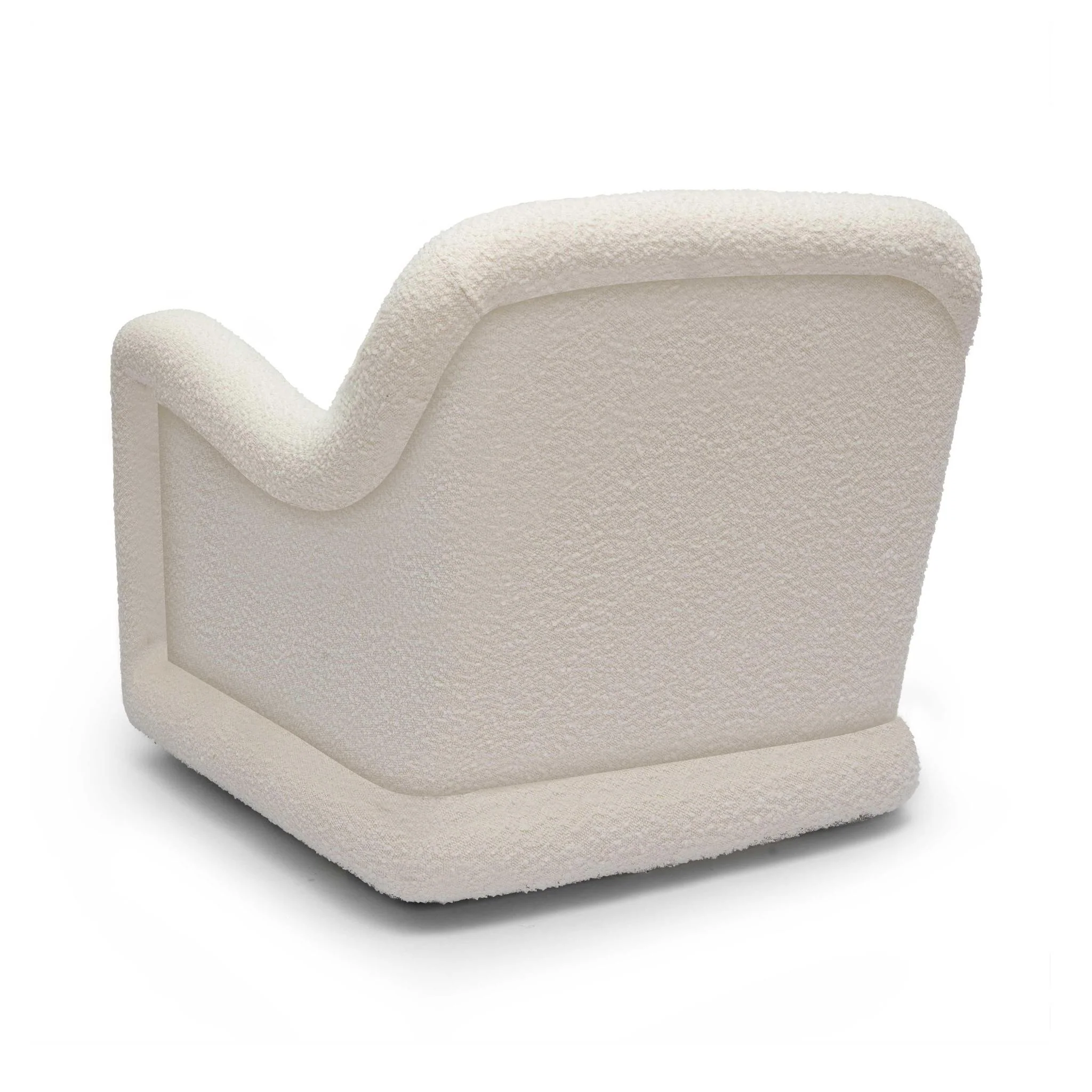 Charli Cream Boucle Swivel Chair - Image 4