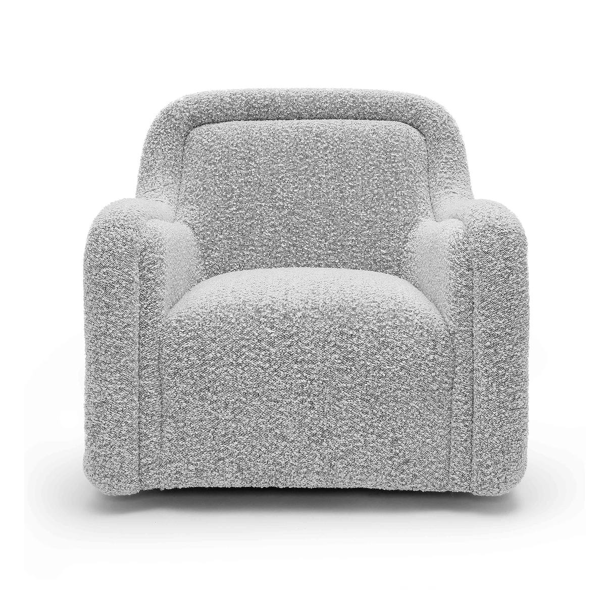 Charli Grey Boucle Swivel Chair - Image 3