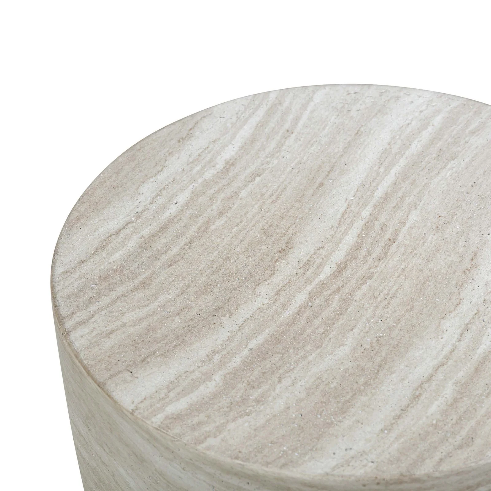 Charra Faux Travertine Indoor/Outdoor Side Table - Image 5