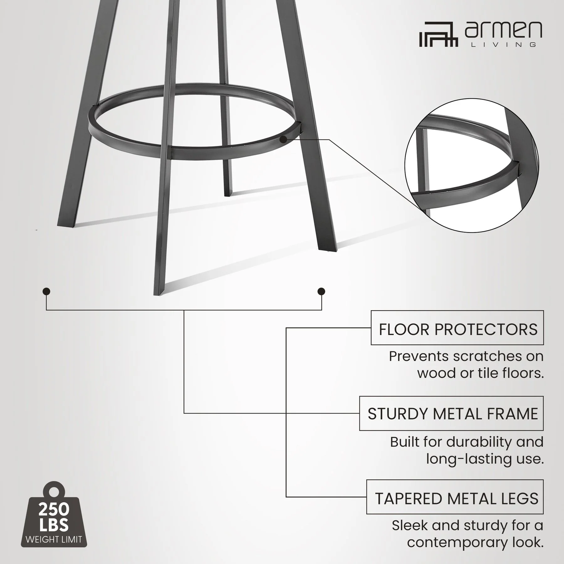 Chelsea 29" Swivel Bar Stool with Java Silver Finish and Chocolate Faux Leather - Image 12