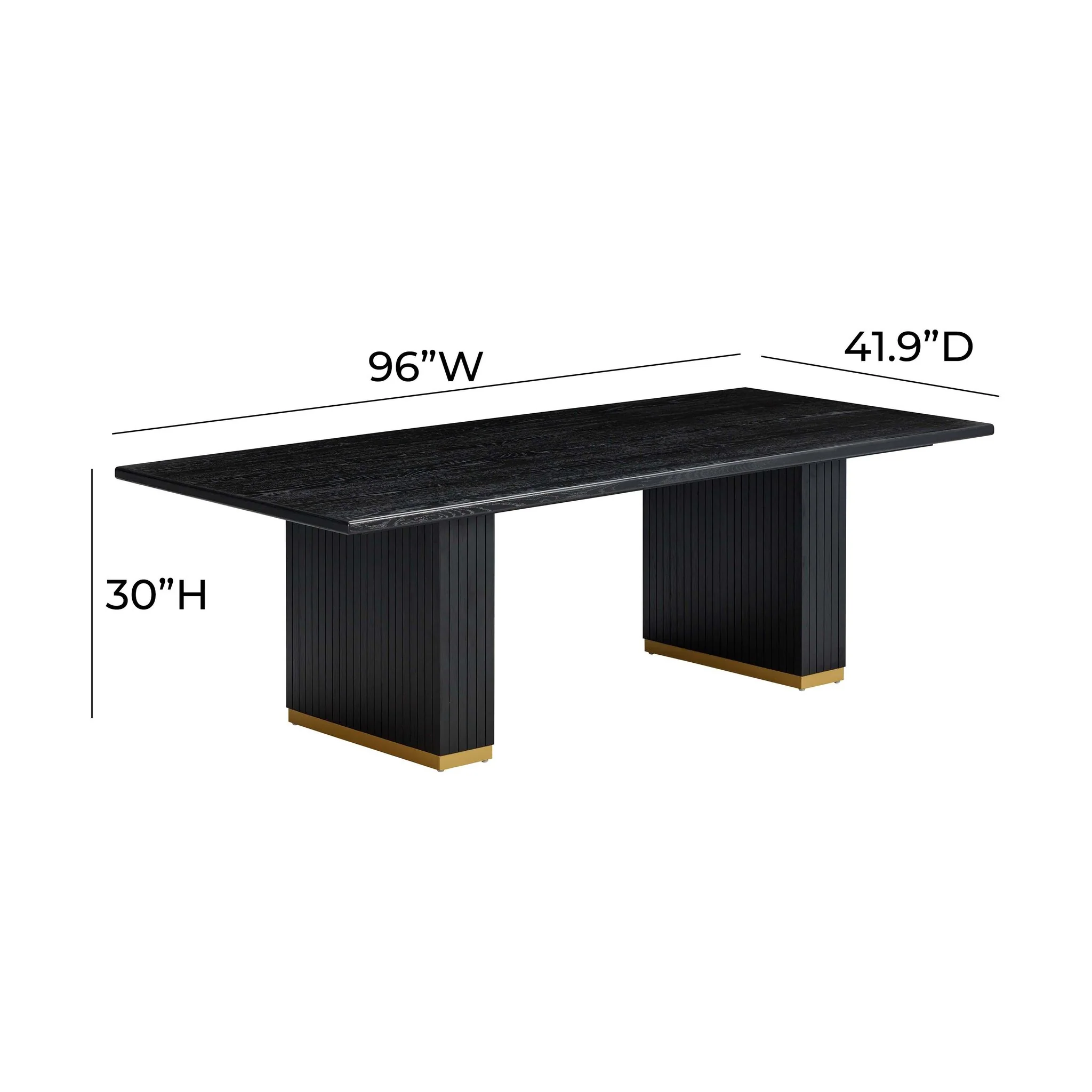 Chelsea Black Oak Rectangular Dining Table - Image 8