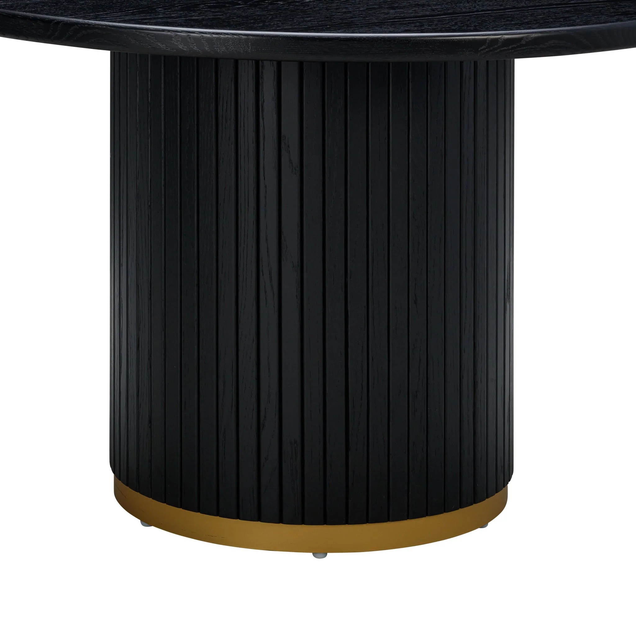 Chelsea Black Oak Round Dining Table - Image 4