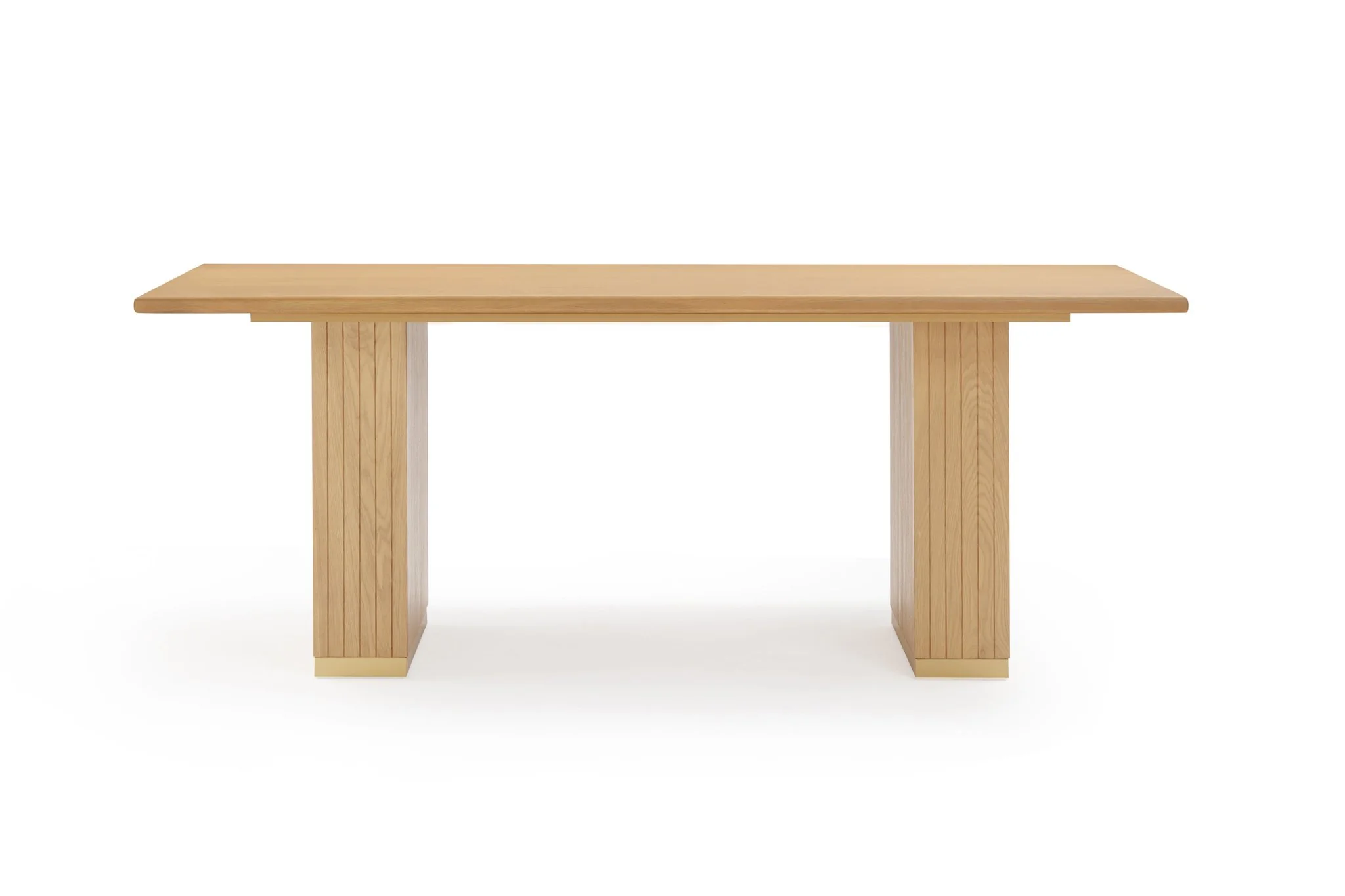 Chelsea Natural Oak Wood 79 inch Rectangular Dining Table - Image 3
