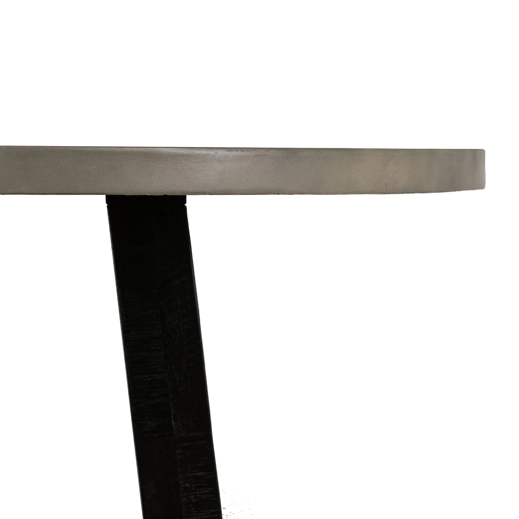 Chester Modern Concrete and Acacia Round Dining Table - Image 3