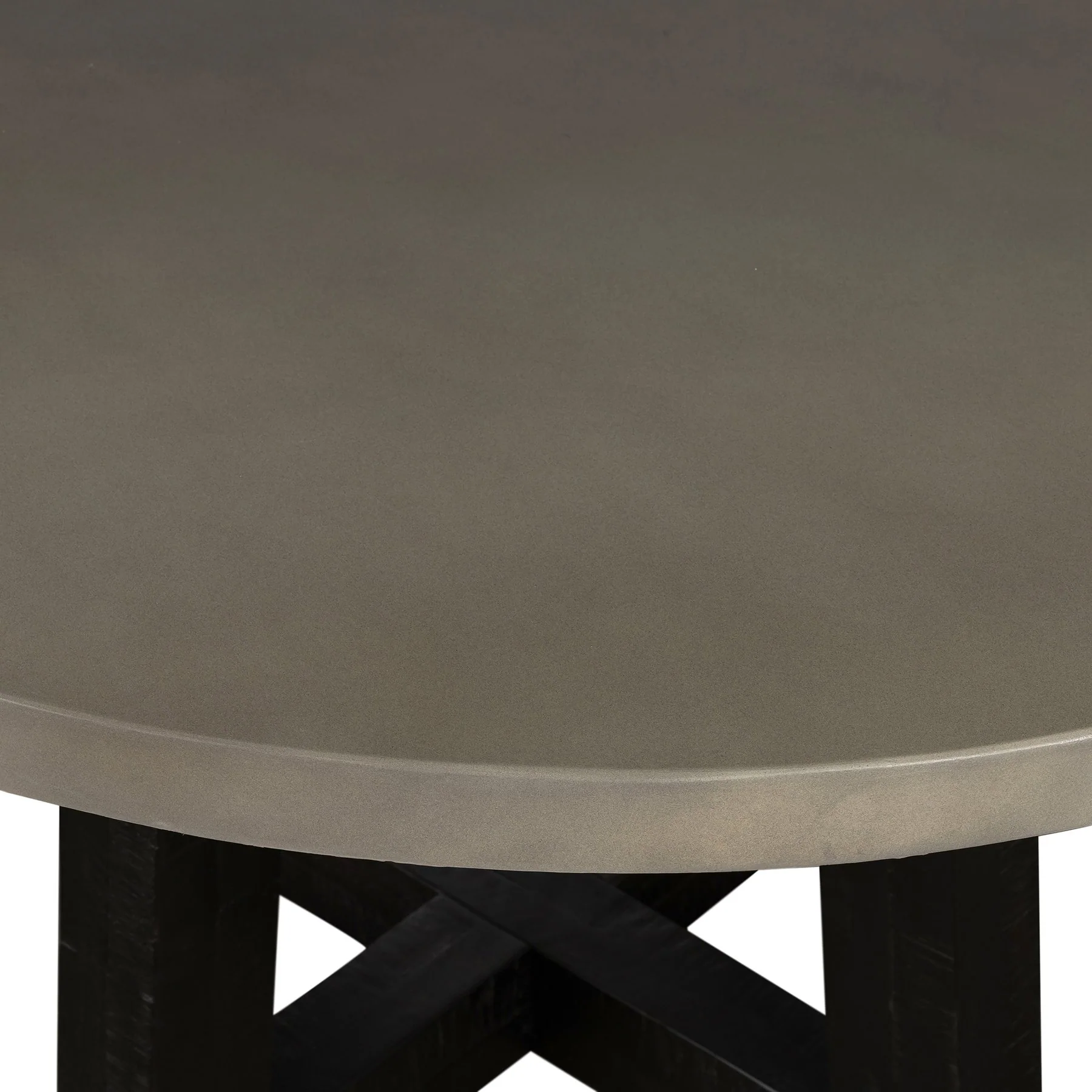 Chester Modern Concrete and Acacia Round Dining Table - Image 6