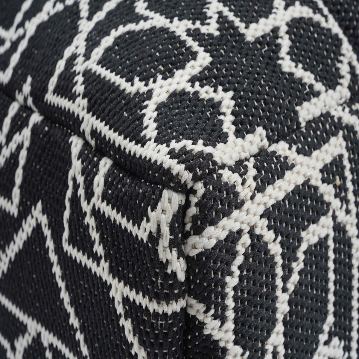 Chiara Outdoor Black Accent Pouf - Image 4
