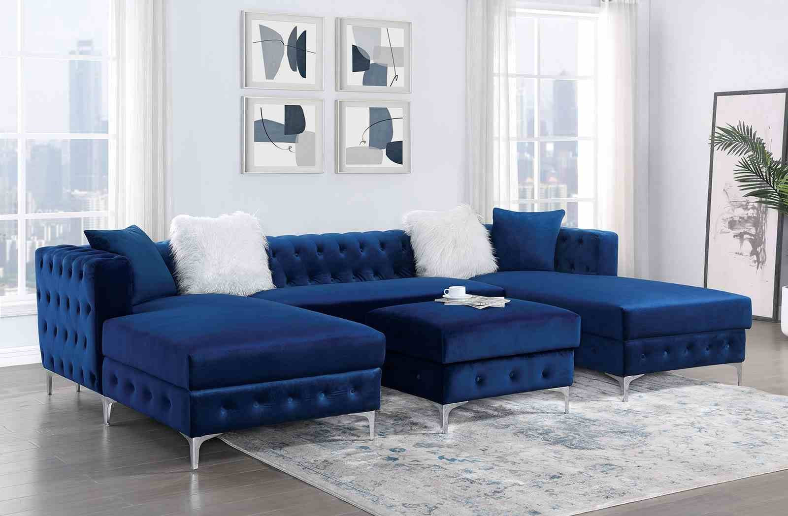 Ciabattoni Ottoman, Navy - Image 2