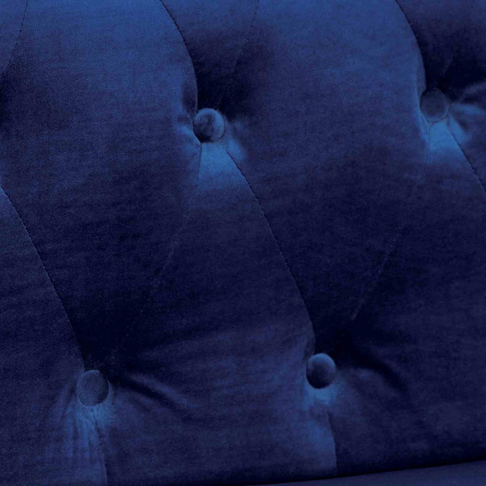 Ciabattoni Sectional w/ Ottoman, Navy - Image 4