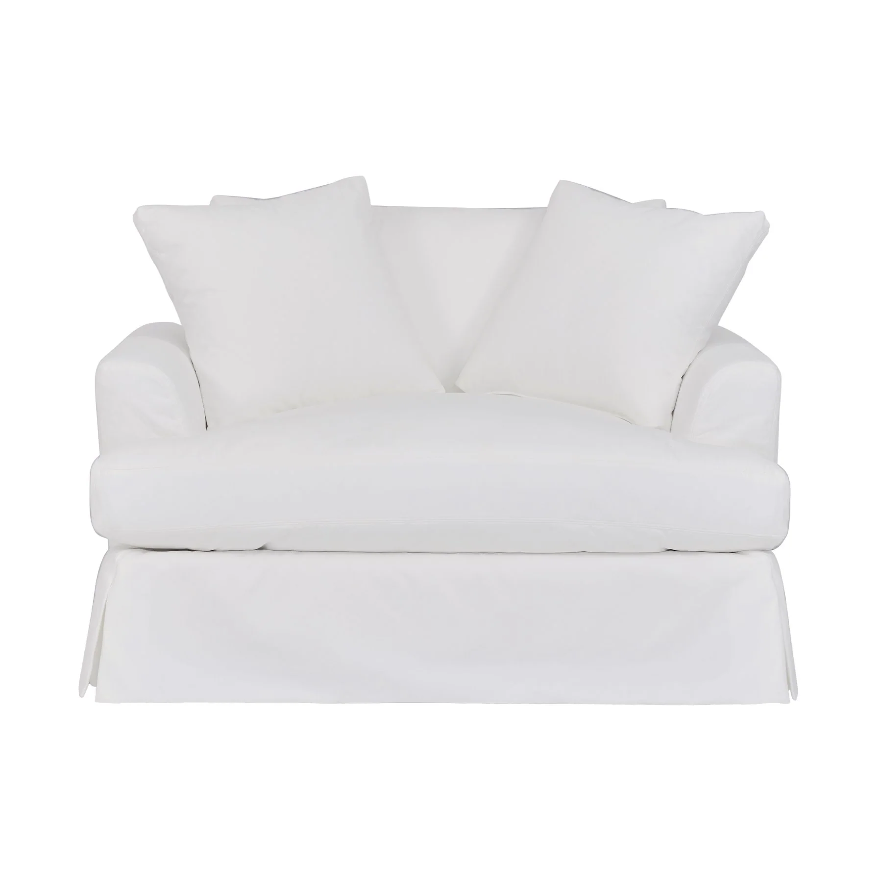 Ciara 53" Upholstered Chair and a Half in Pearl - Image 2