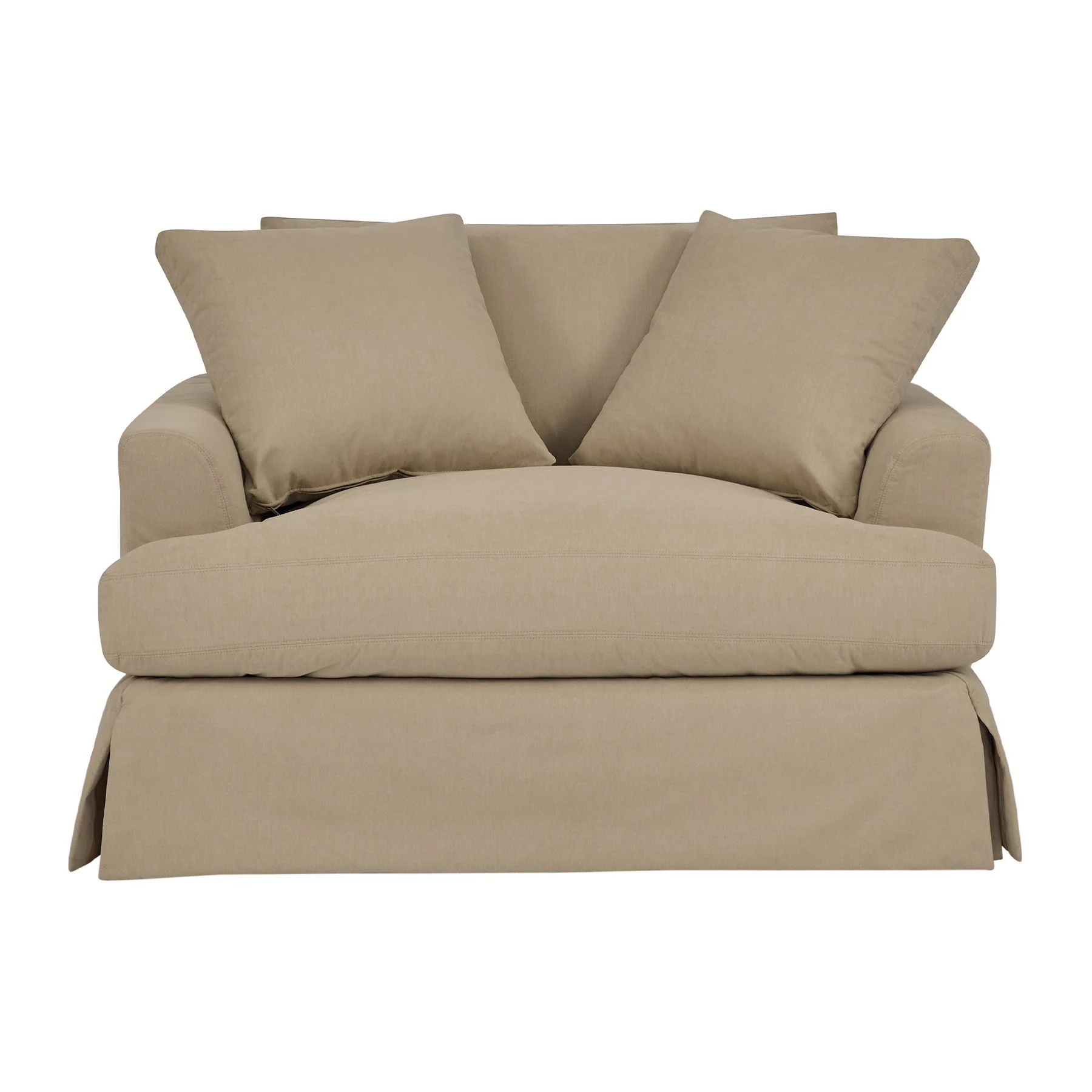 Ciara 53" Upholstered Chair and a Half in Sahara Brown - Image 2