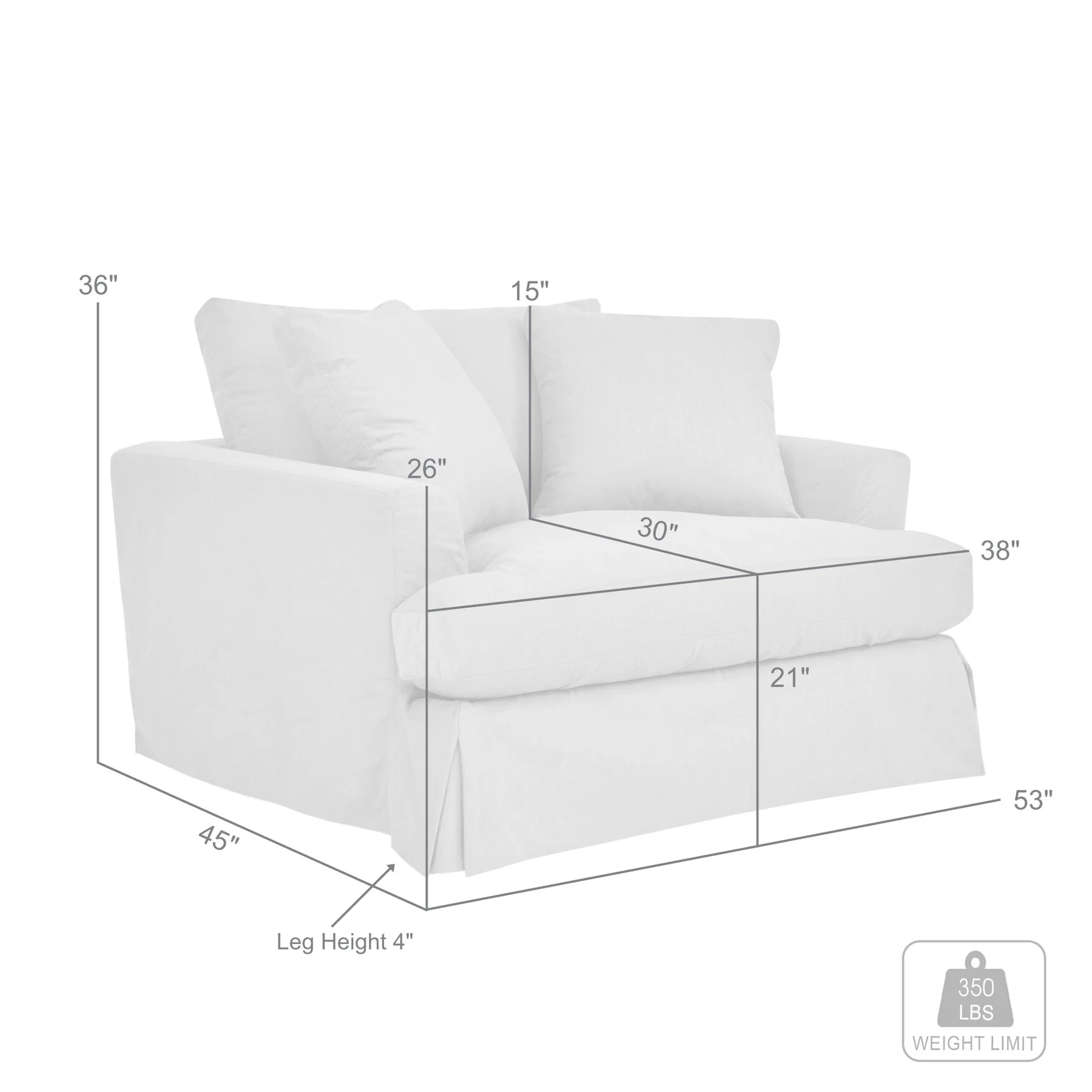 Ciara 53" Upholstered Chair and a Half in Sahara Brown - Image 8