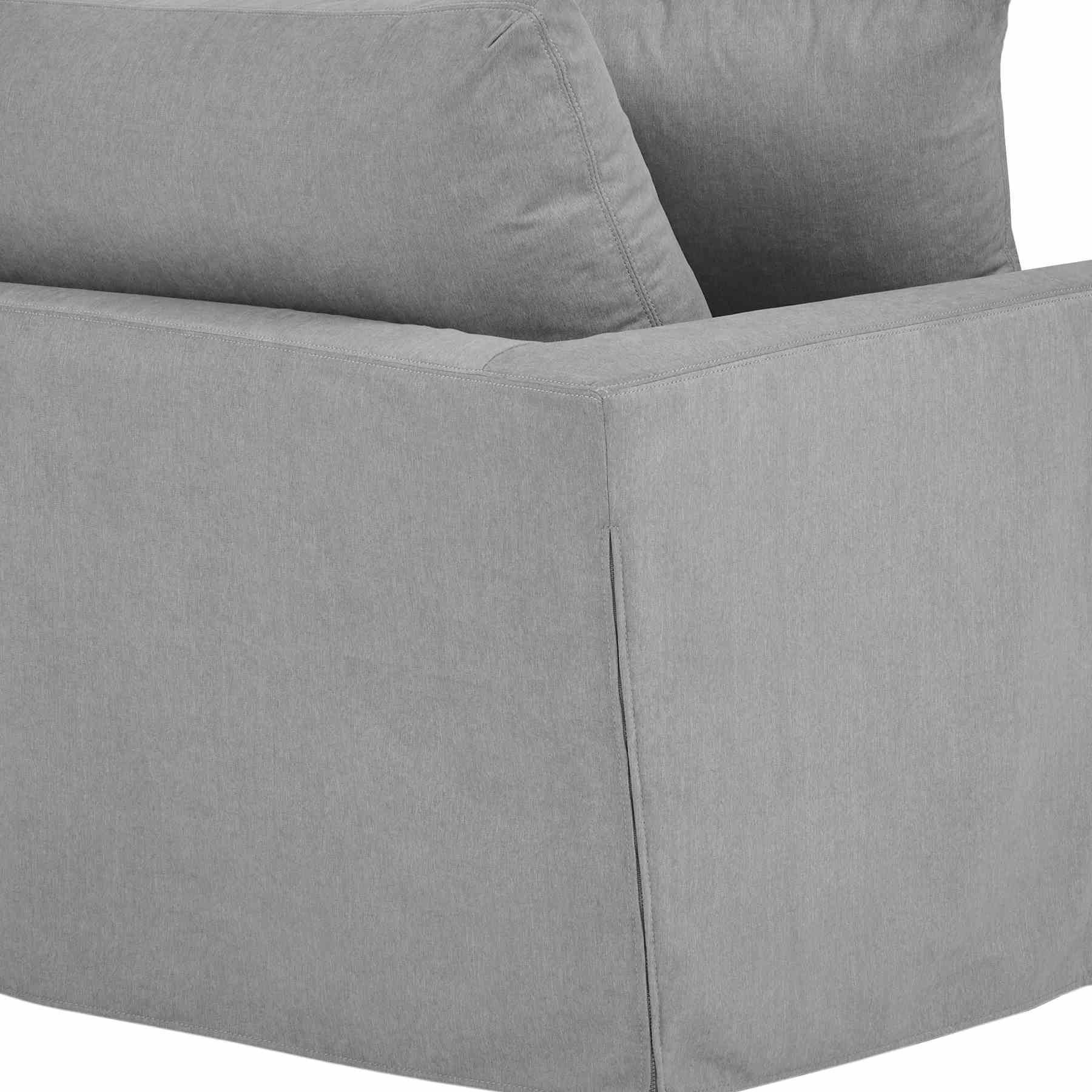 Ciara 53" Upholstered Chair and a Half in Slate Gray - Image 6