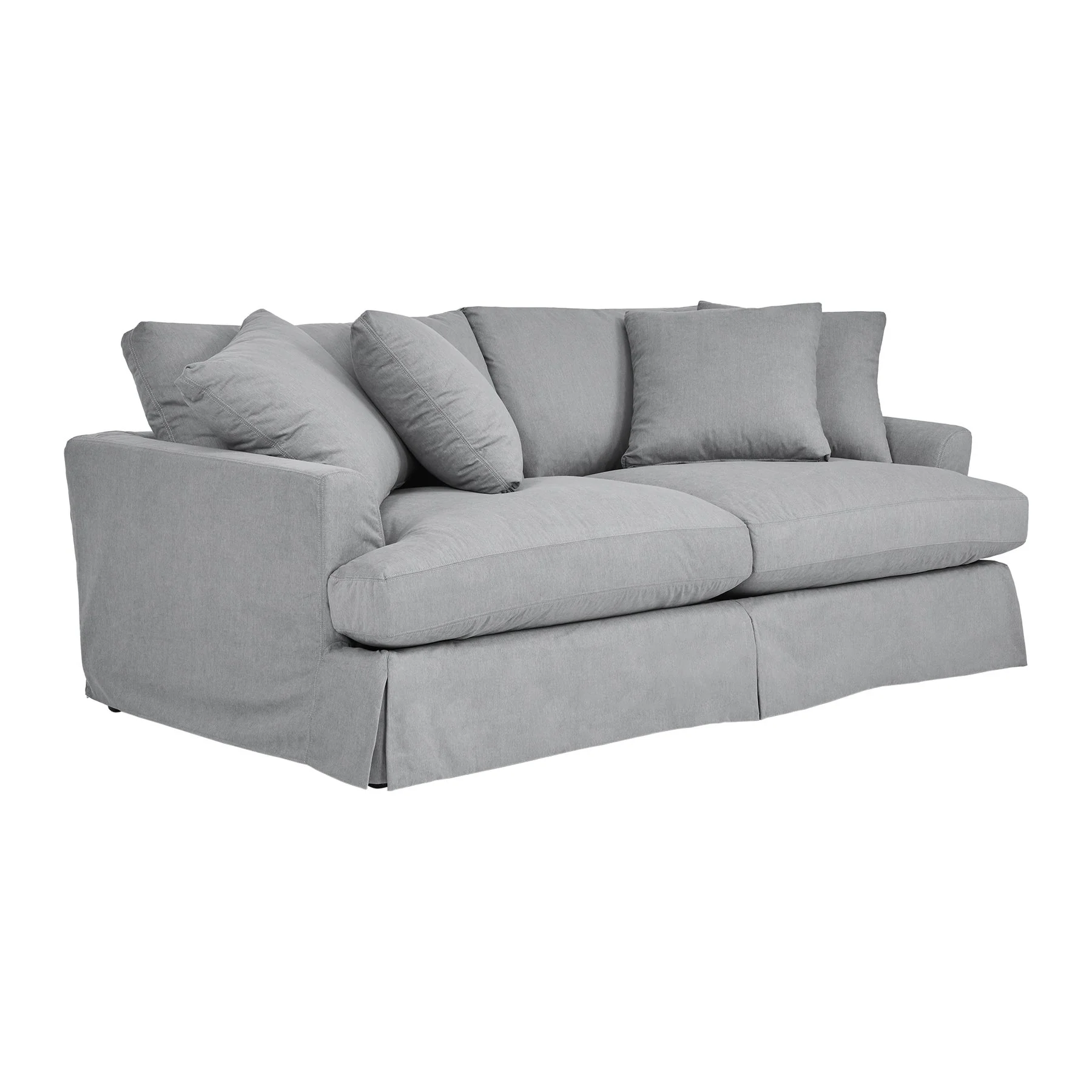 Ciara 93" Upholstered Sofa in Slate Gray - Image 2