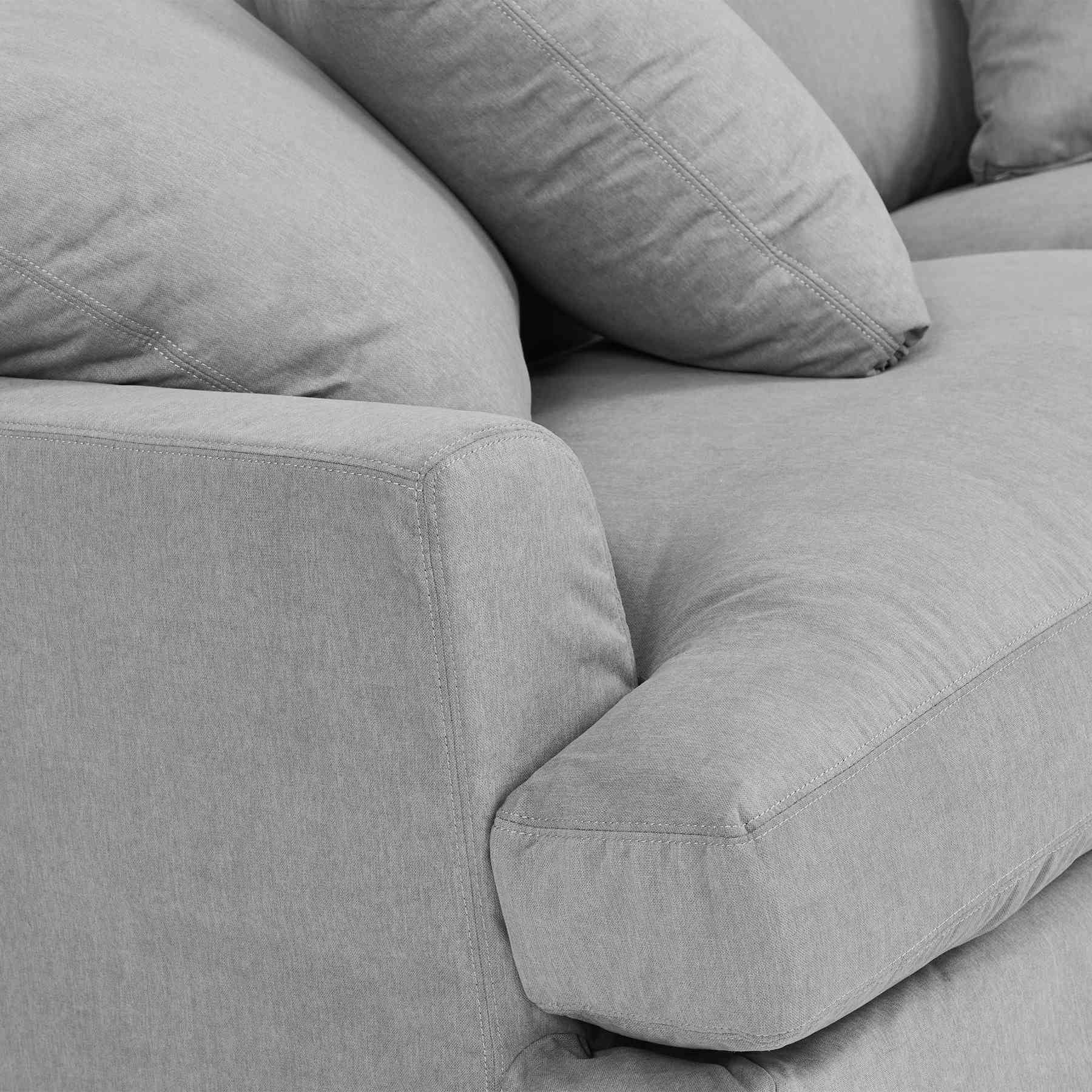 Ciara 93" Upholstered Sofa in Slate Gray - Image 5