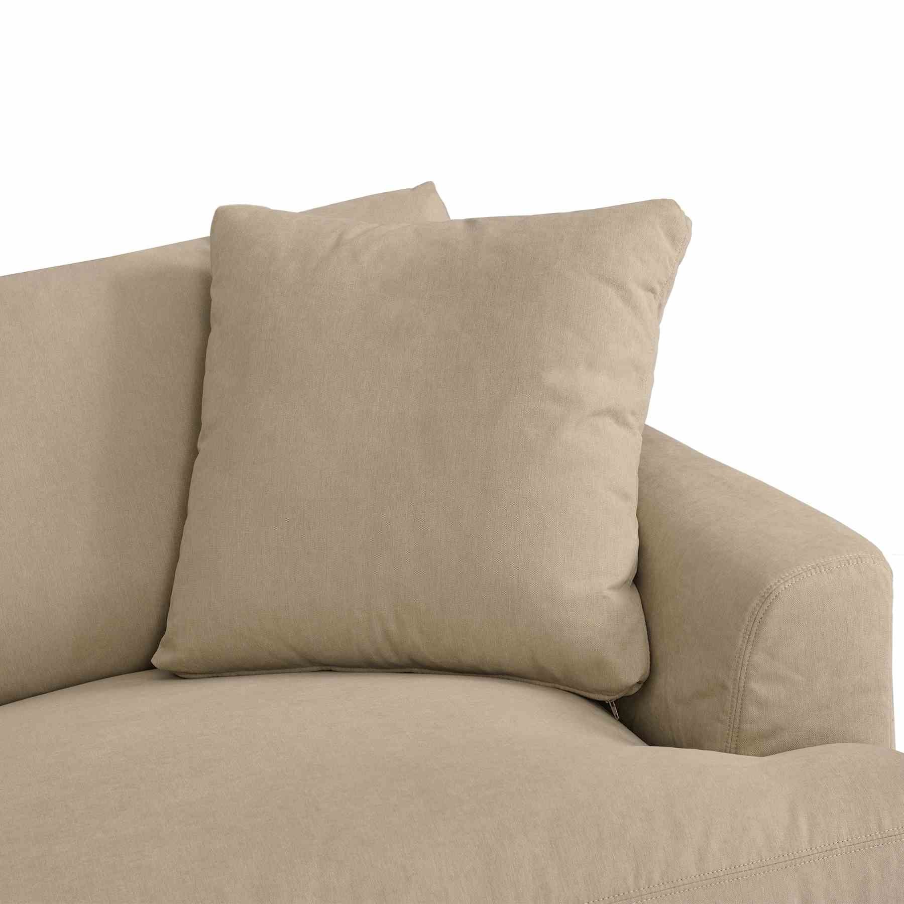 Ciara Upholstered 3 Piece Sectional Sofa in Sahara Brown - Image 6