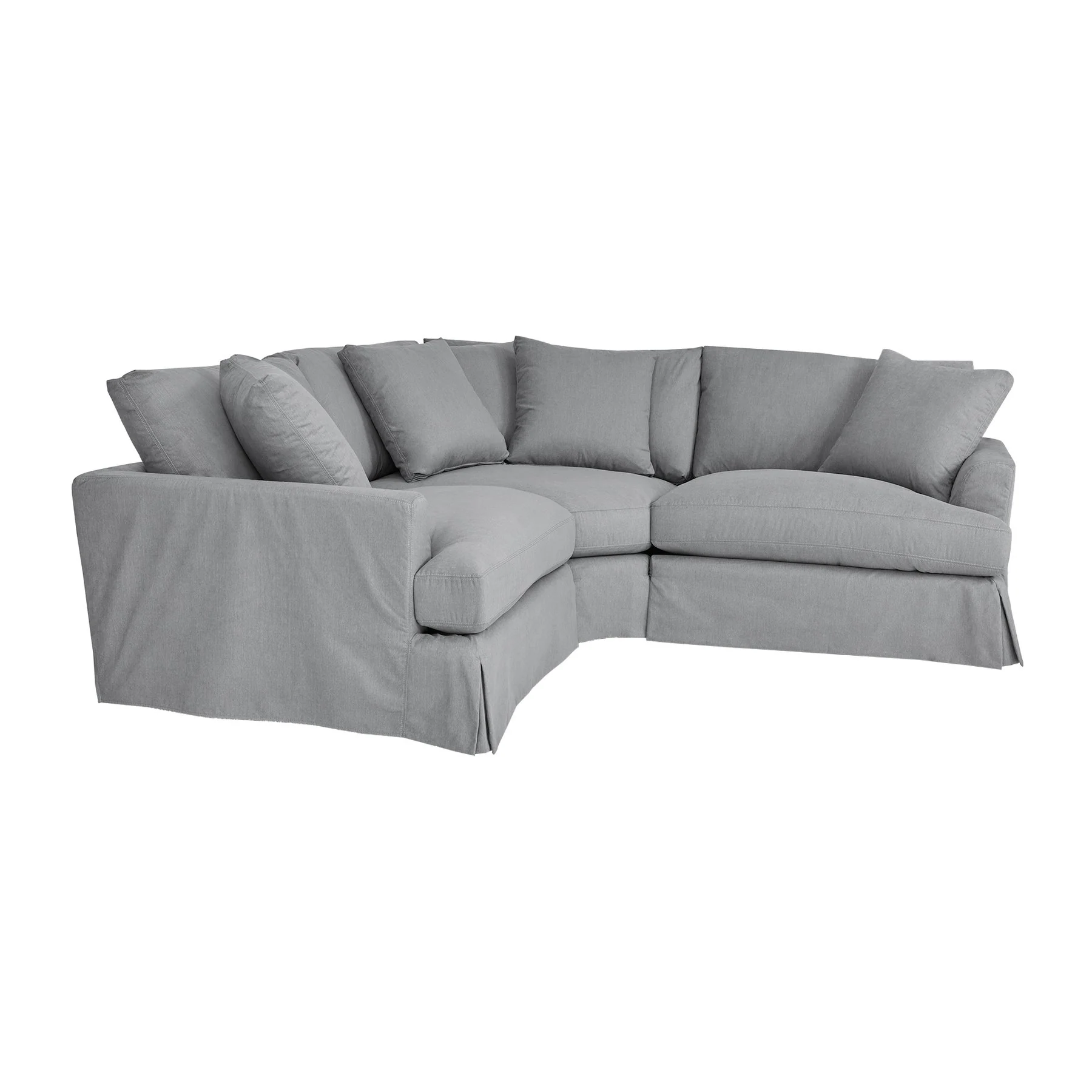 Ciara Upholstered 3 Piece Sectional Sofa in Slate Gray - Image 2