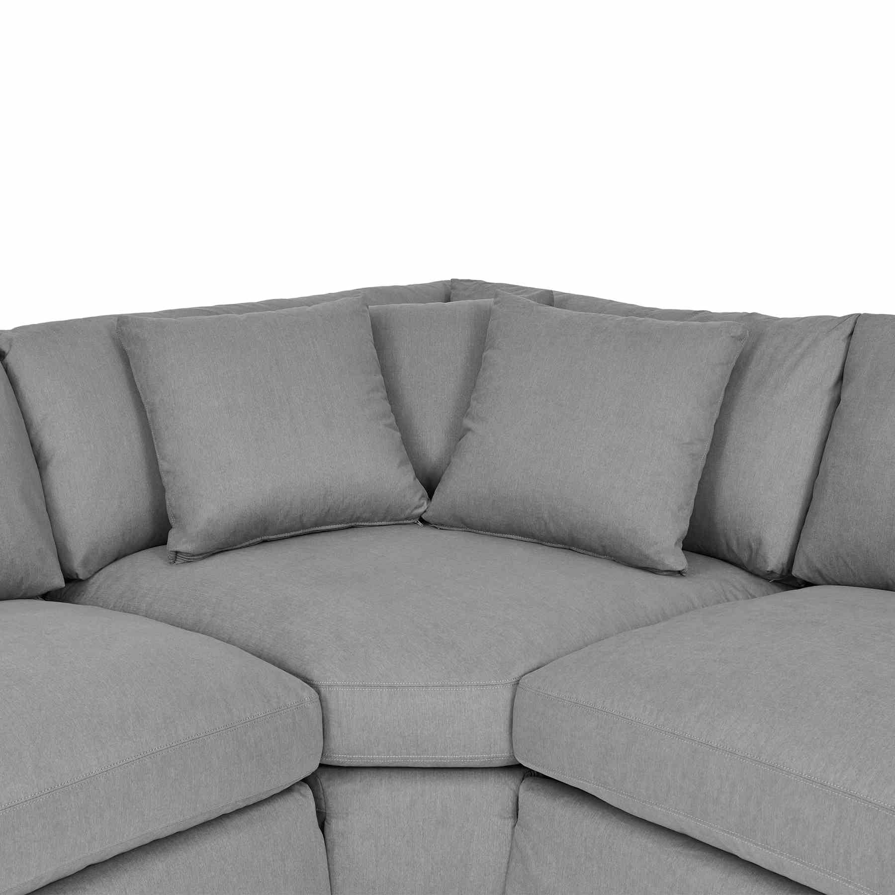 Ciara Upholstered 3 Piece Sectional Sofa in Slate Gray - Image 3