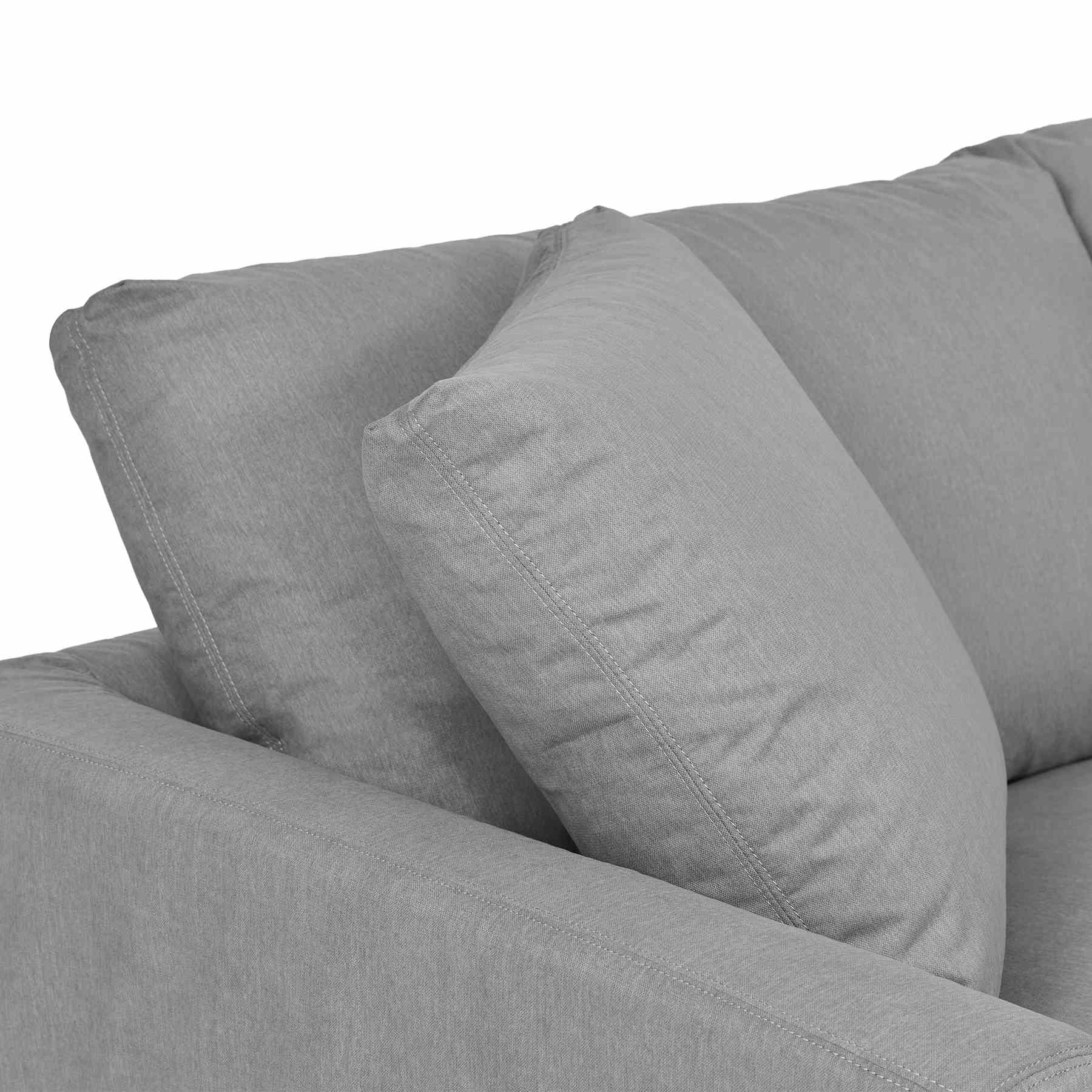 Ciara Upholstered 3 Piece Sectional Sofa in Slate Gray - Image 4