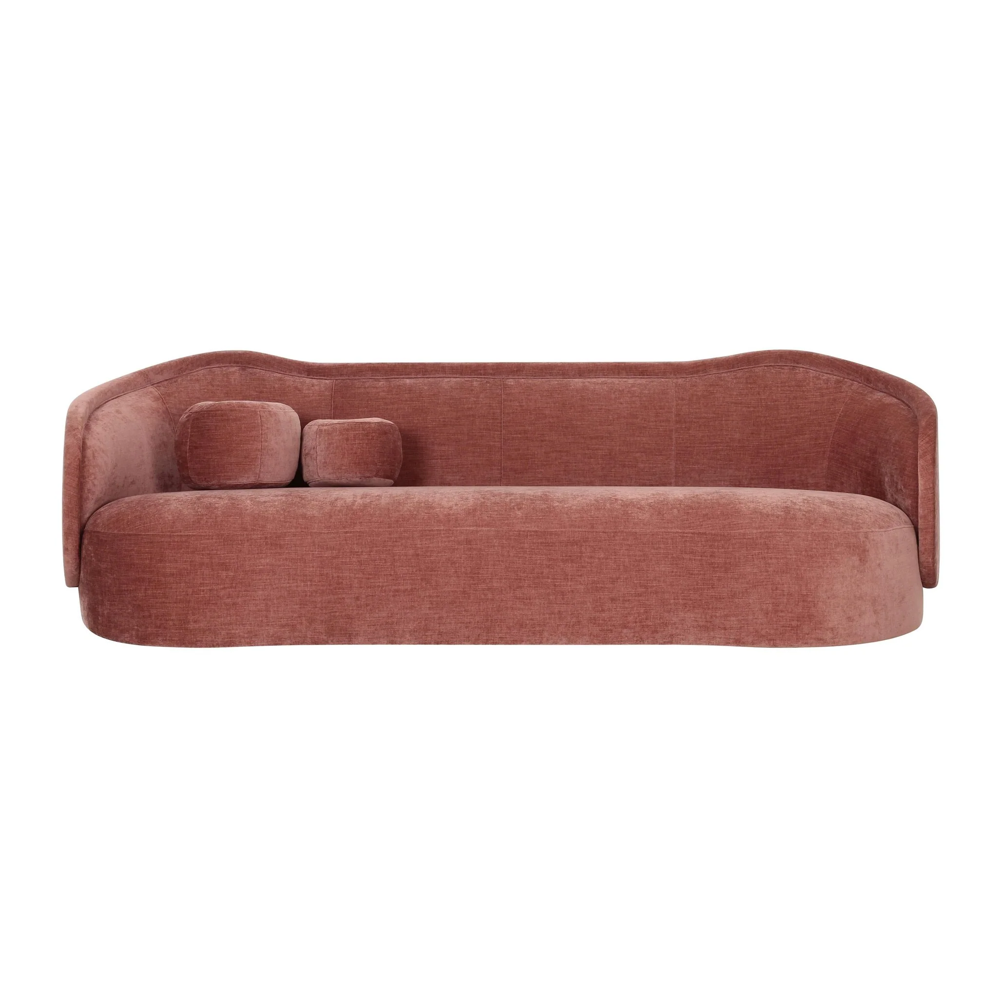 Circe Mauve Textured Velvet Sofa - Image 3