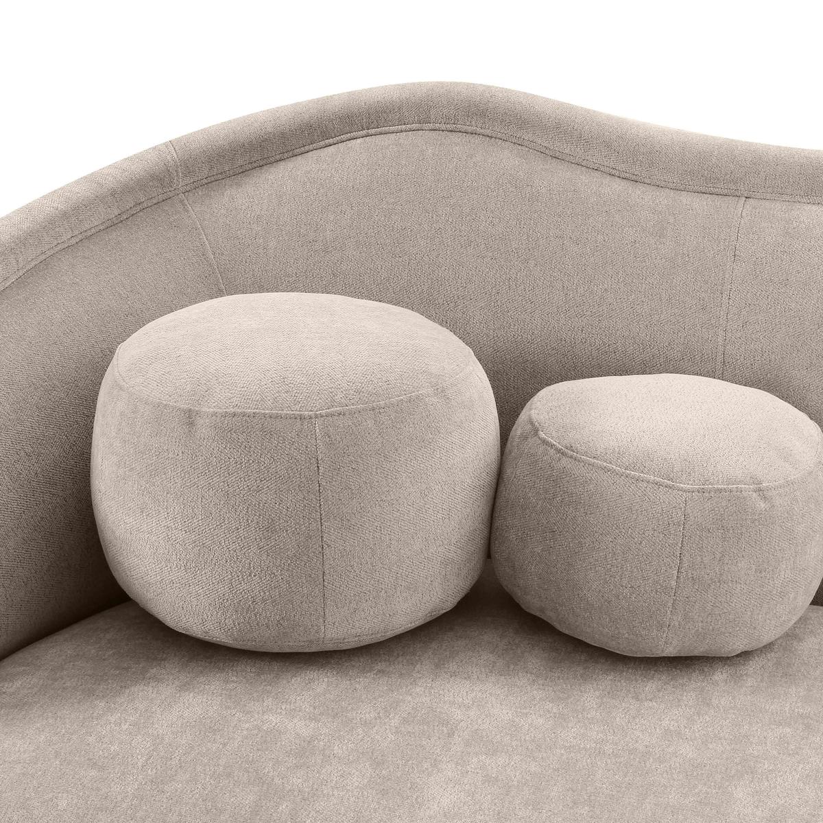 Circe Taupe Textured Velvet Sofa - Image 4