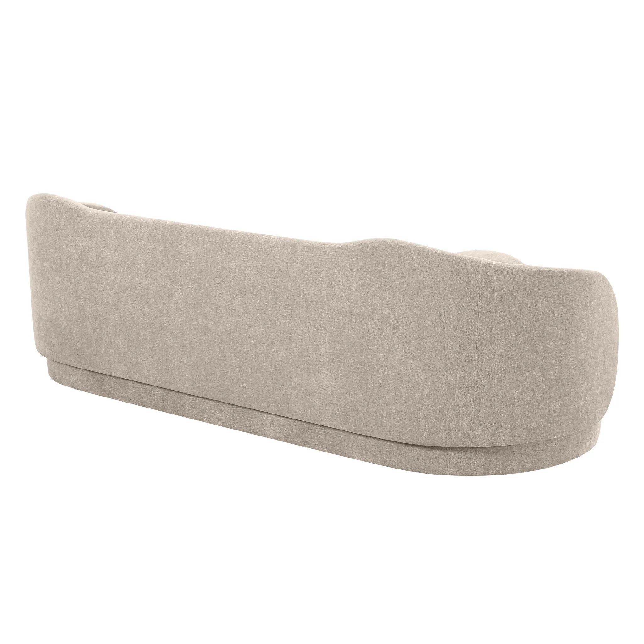 Circe Taupe Textured Velvet Sofa - Image 5