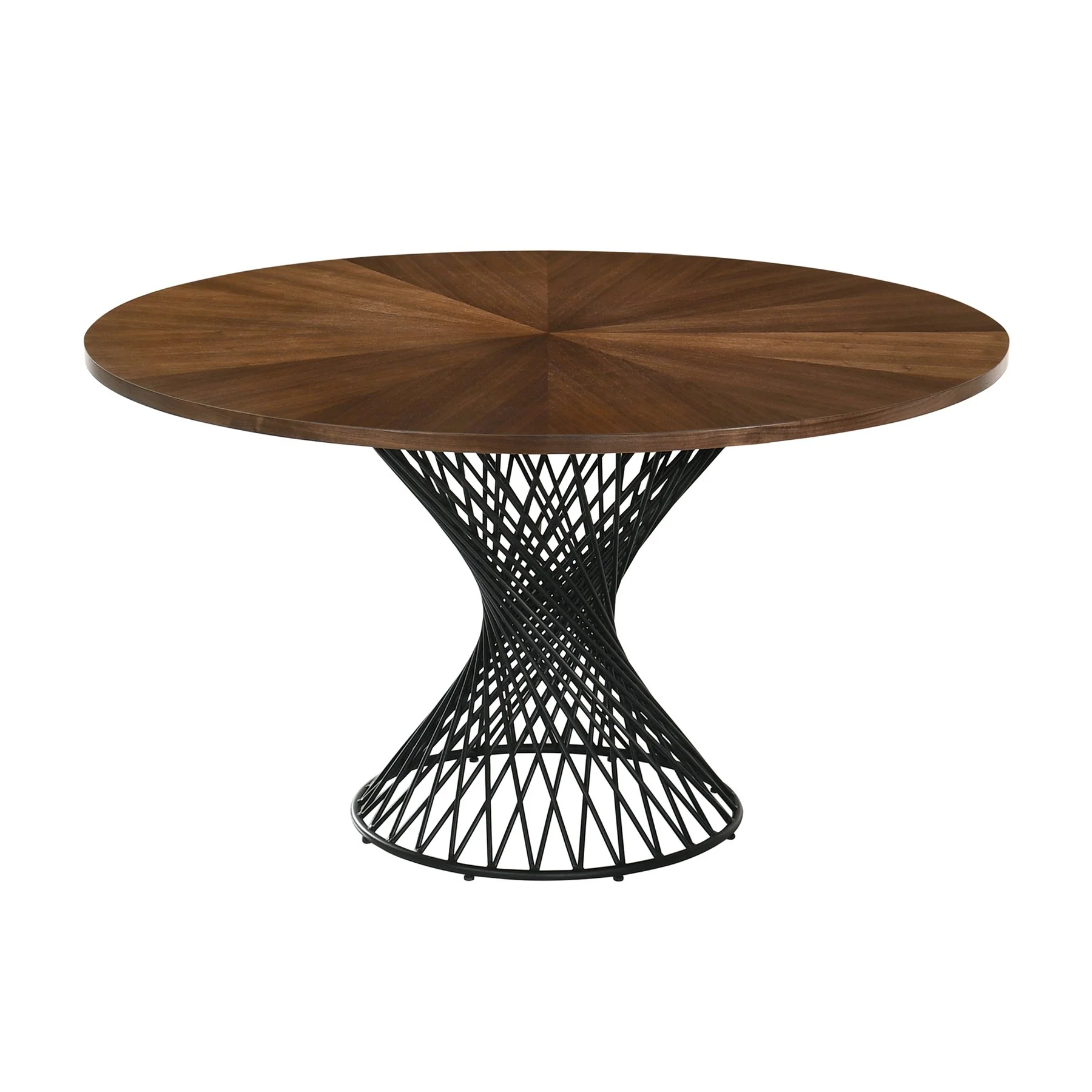Cirque and Lima 5 Piece Walnut Round Dining Set - Image 5